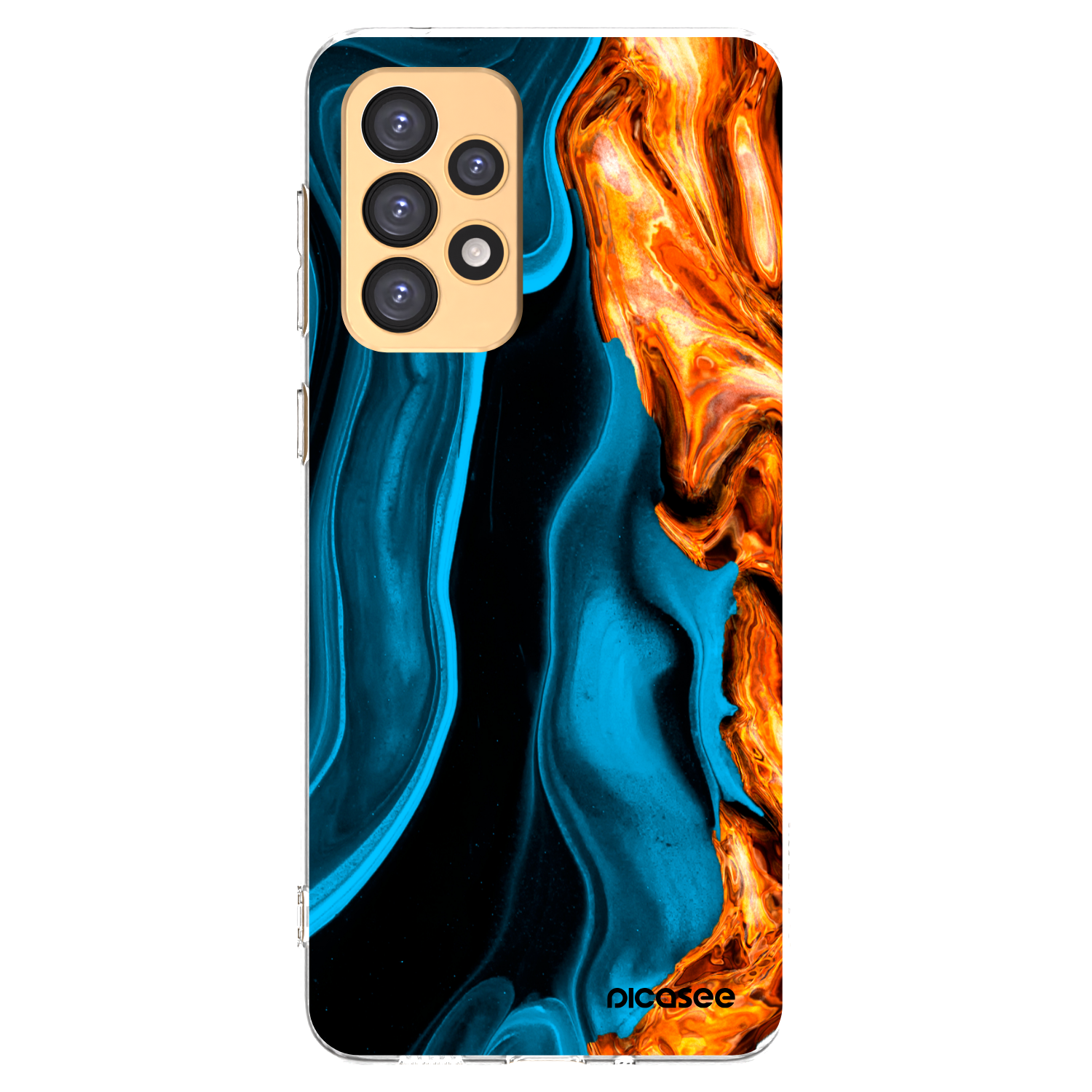 Picasee διαφανής θήκη σιλικόνης Samsung Galaxy A33 5G A336 - Gold blue