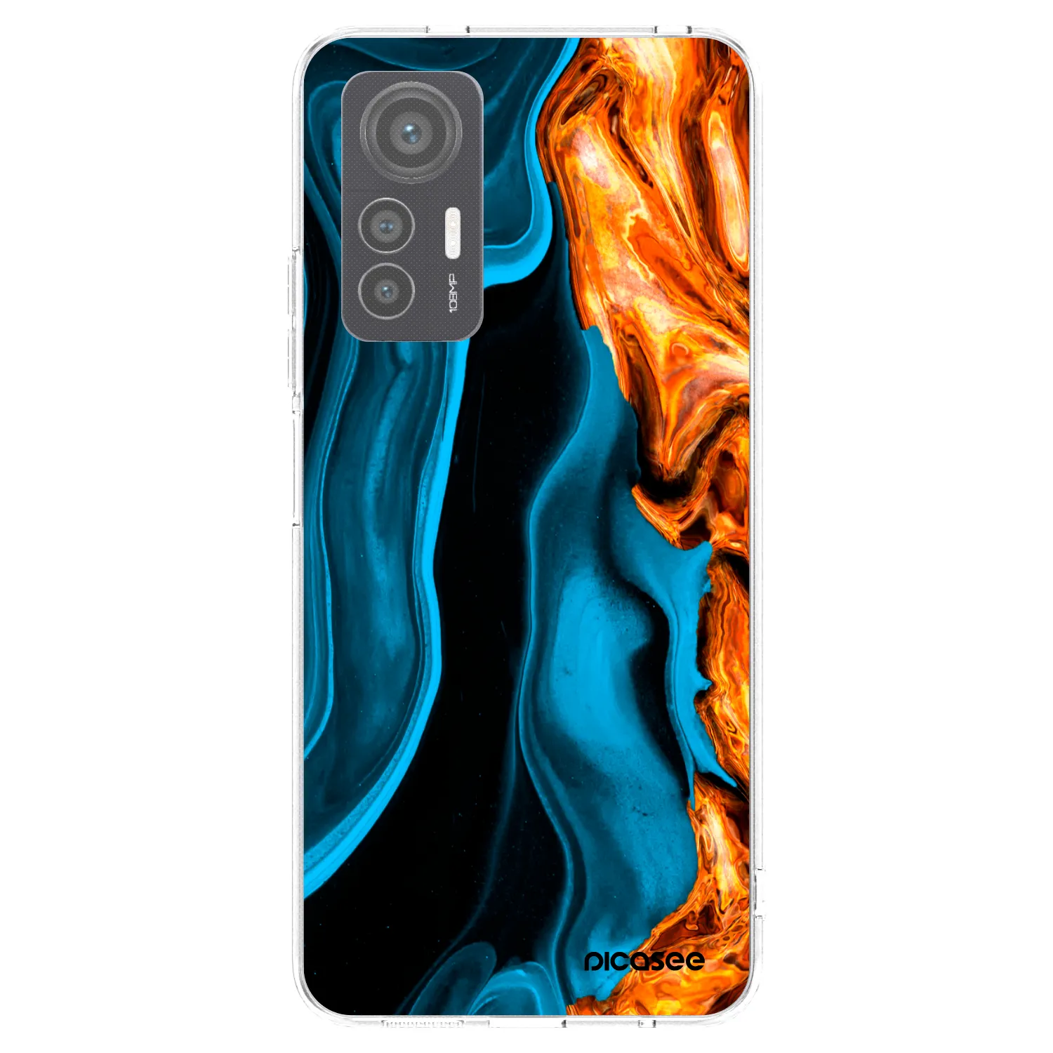 Picasee διαφανής θήκη σιλικόνης Xiaomi 12 Lite - Gold blue