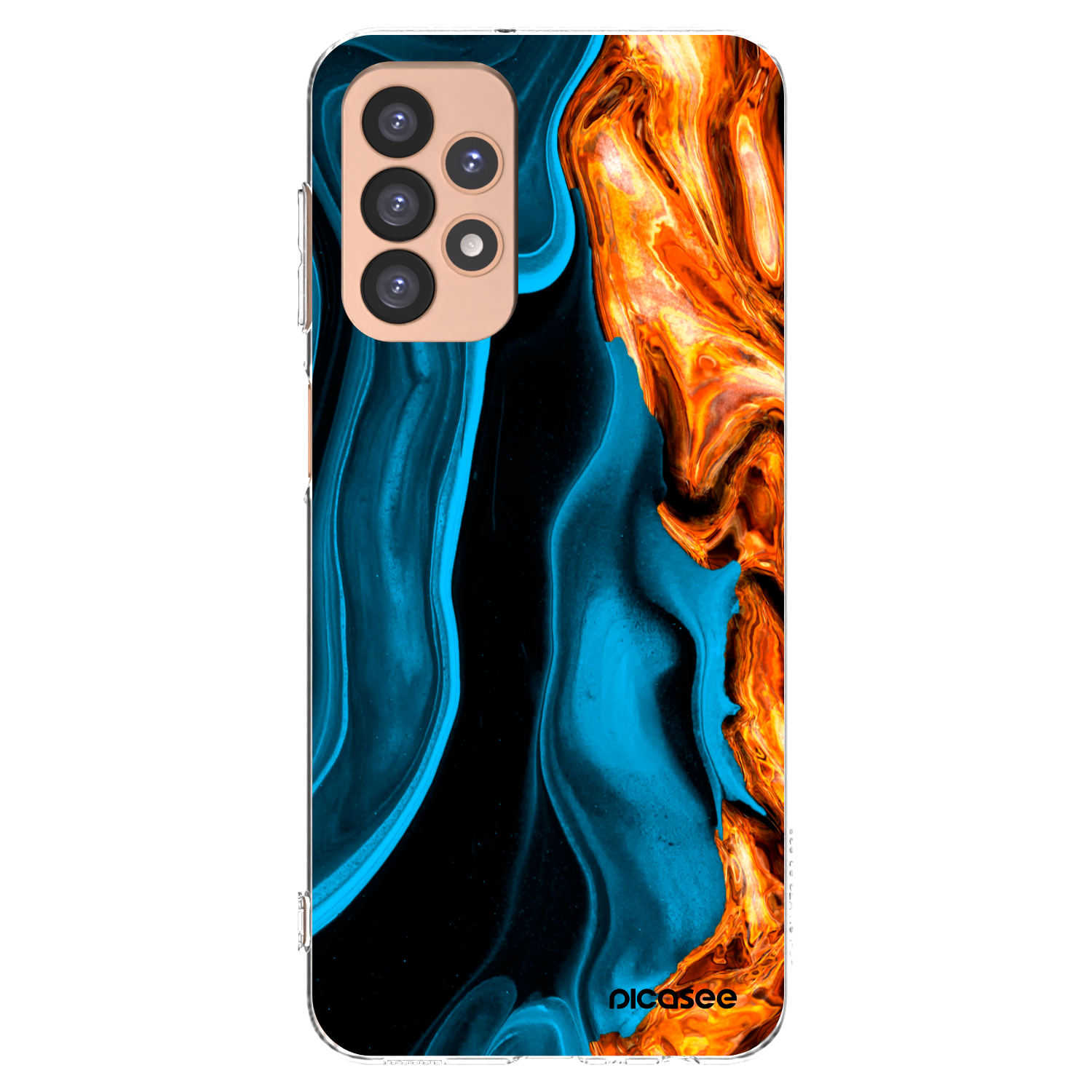 Picasee διαφανής θήκη σιλικόνης Samsung Galaxy A23 A236B 5G - Gold blue