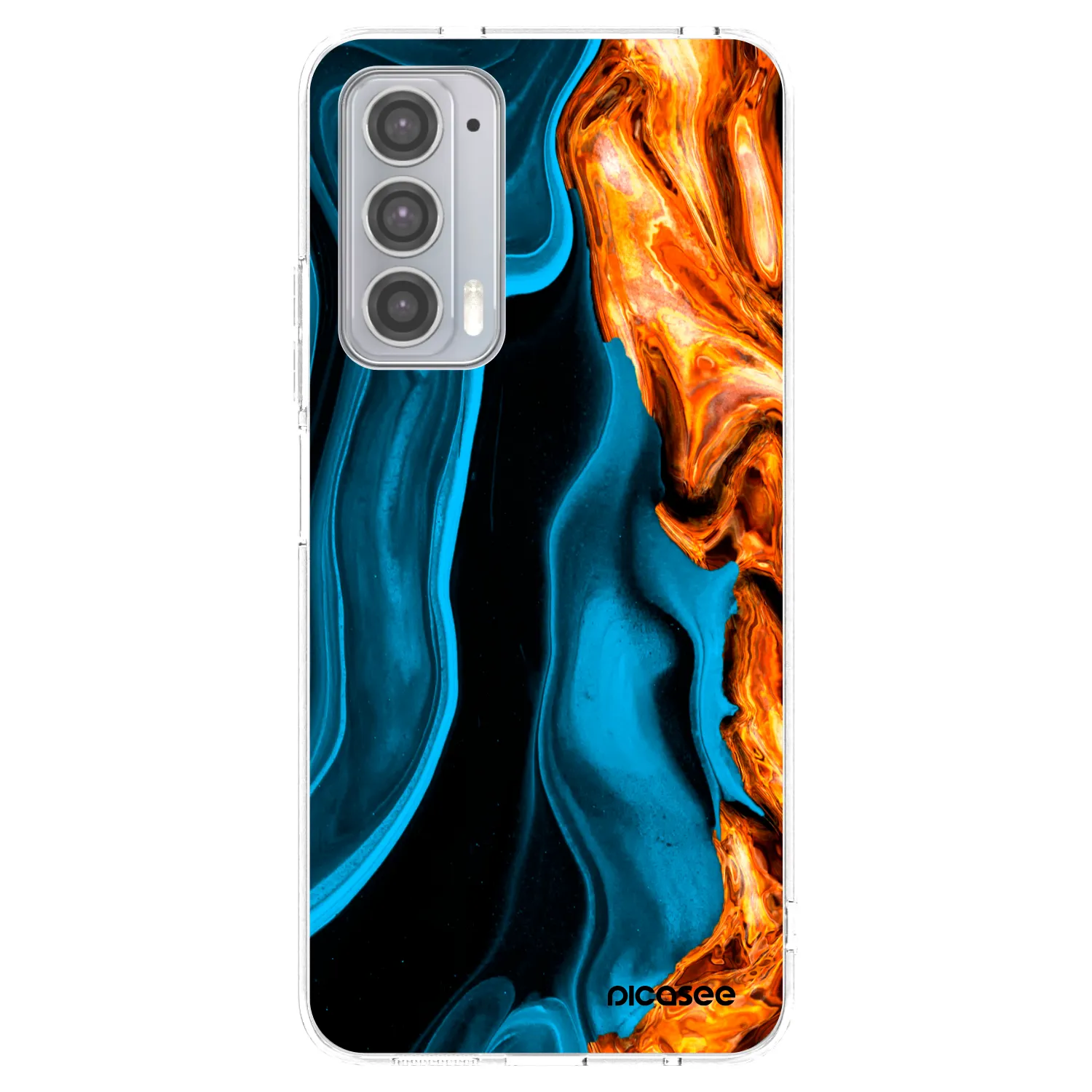 Picasee διαφανής θήκη σιλικόνης Motorola Edge 20 - Gold blue