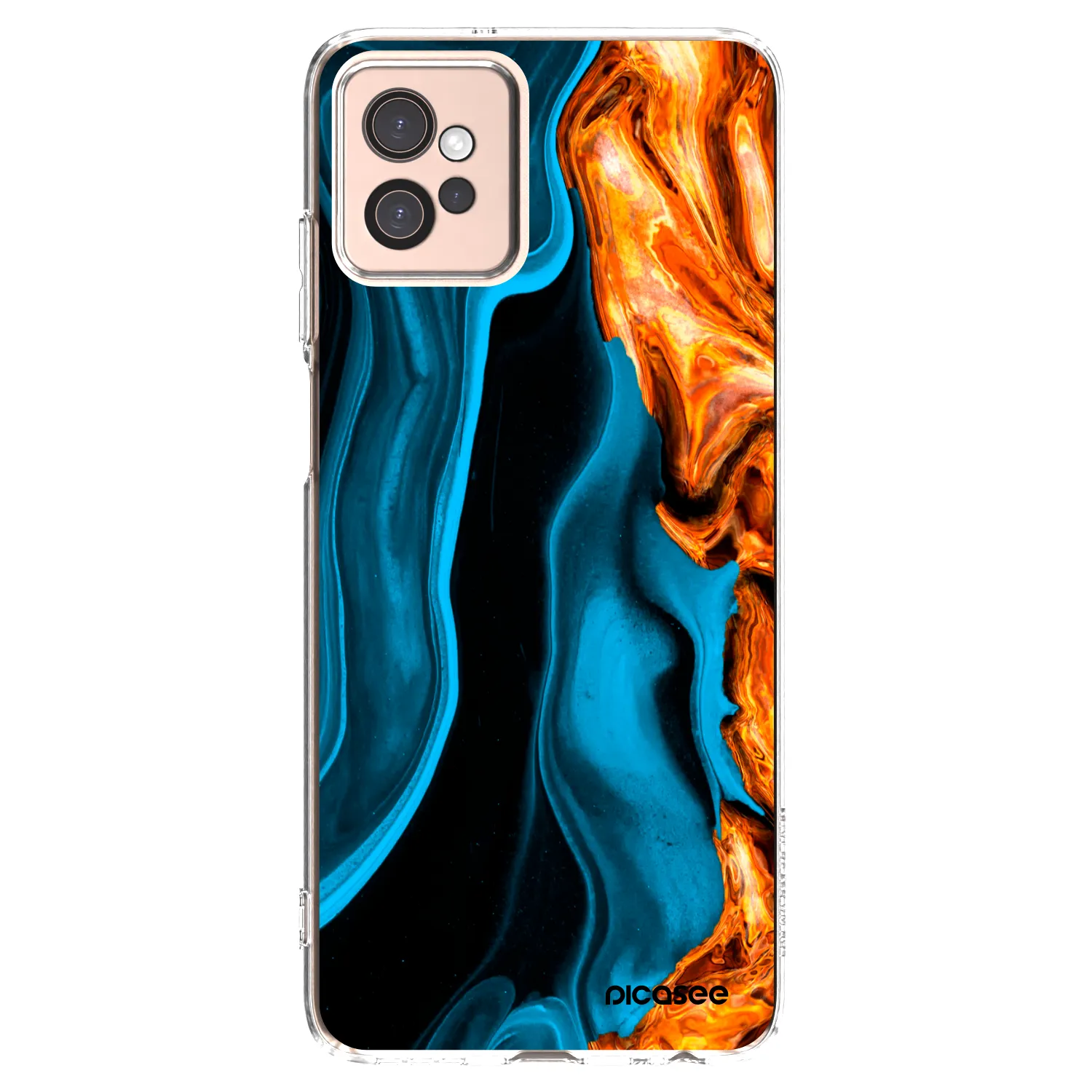 Picasee διαφανής θήκη σιλικόνης Motorola Moto G32 - Gold blue