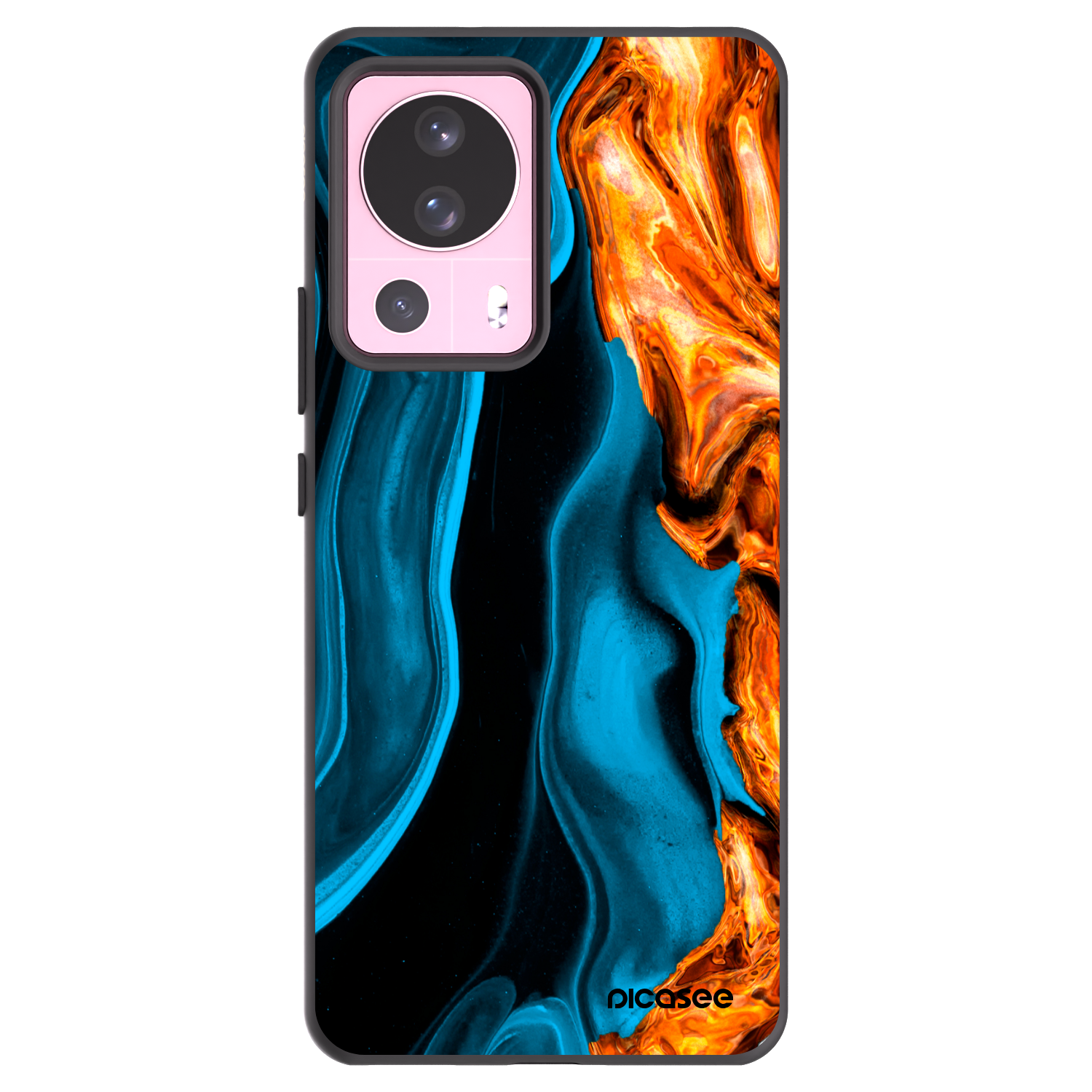 Picasee Μαύρη θήκη σιλικόνης για Xiaomi 13 Lite - Gold blue