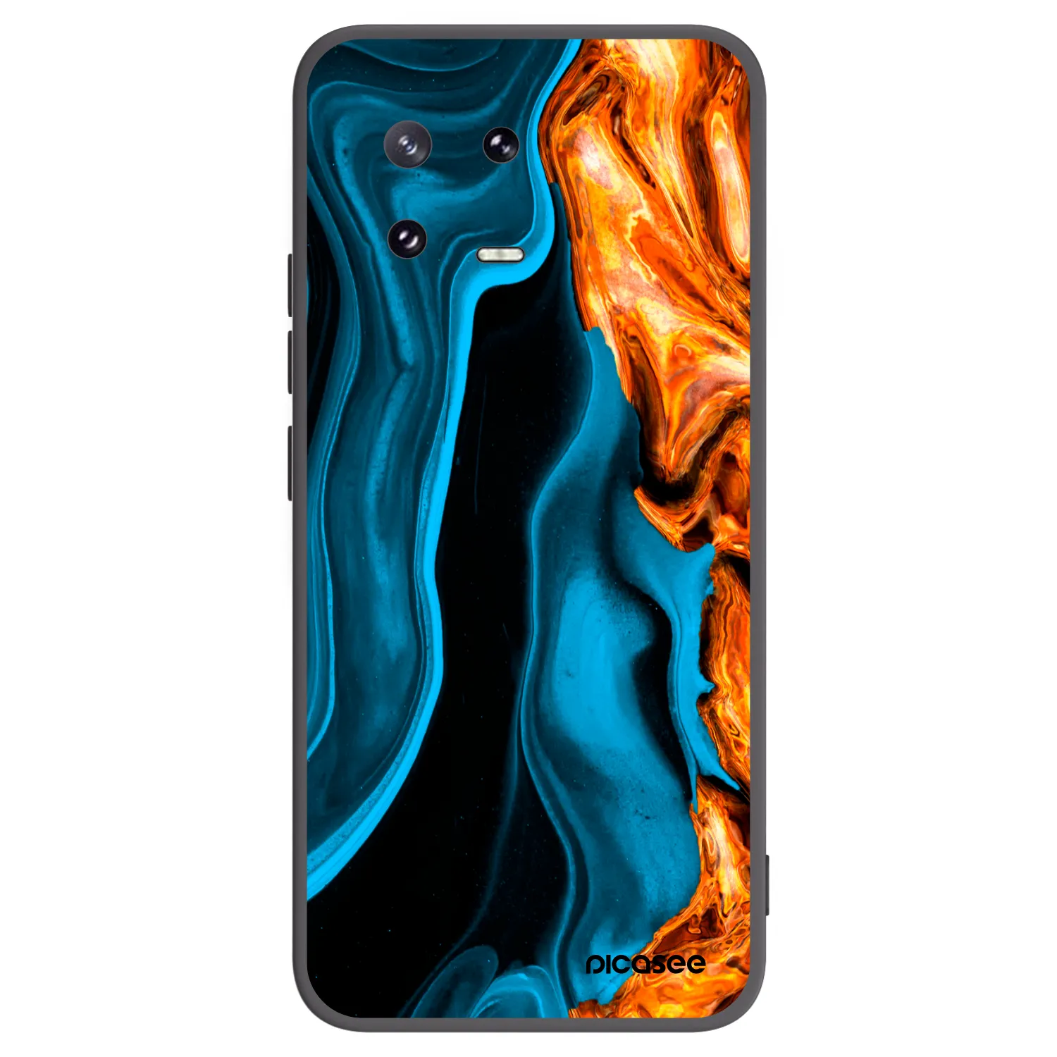 Picasee Μαύρη θήκη σιλικόνης για Xiaomi 13 Pro - Gold blue
