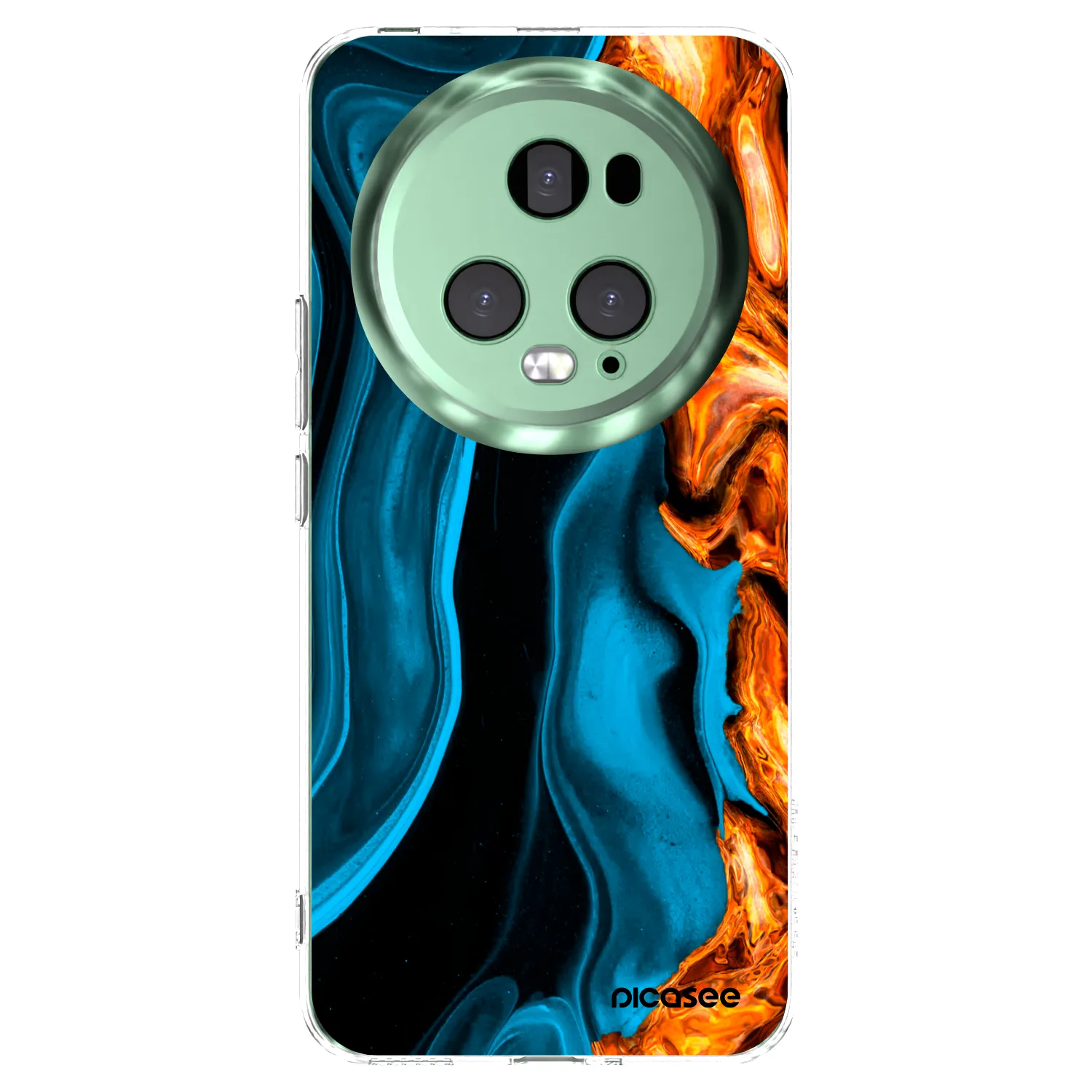 Picasee διαφανής θήκη σιλικόνης Honor Magic5 Pro - Gold blue