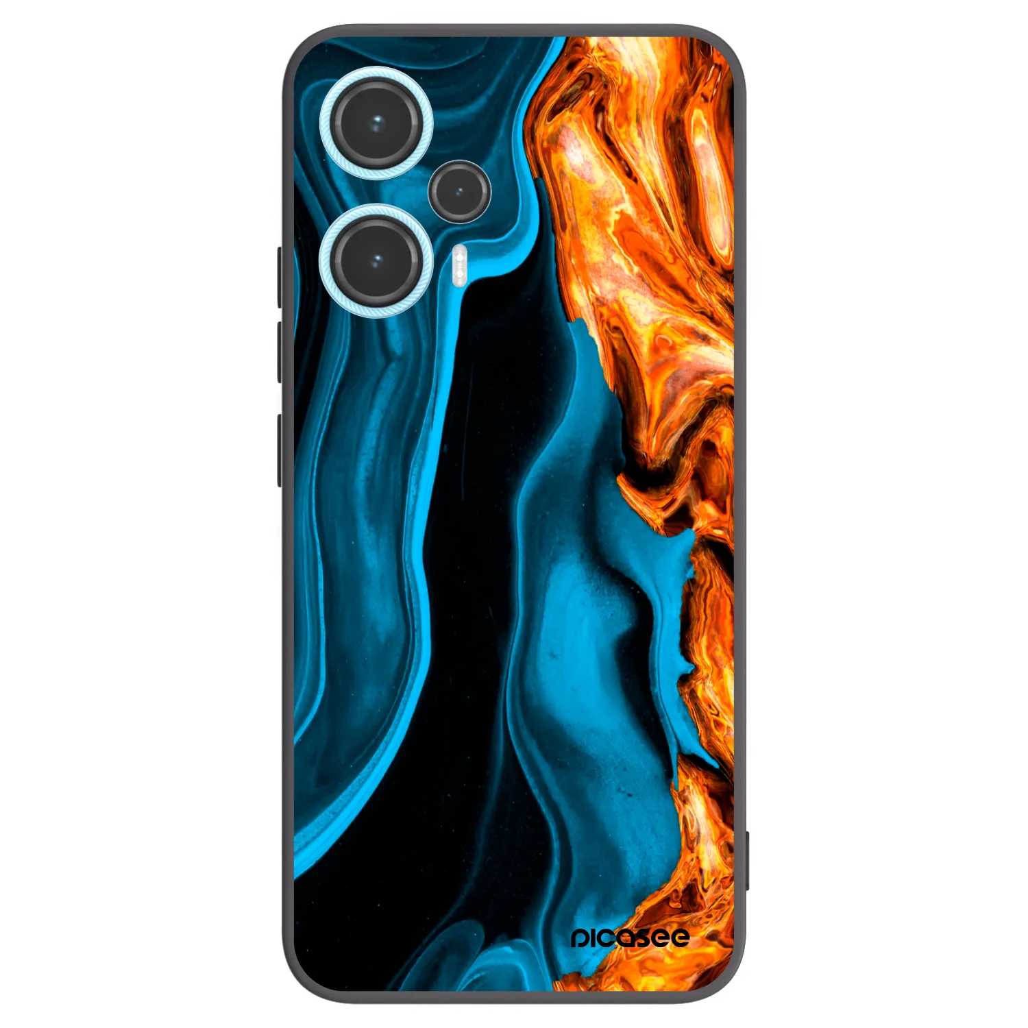 Picasee Μαύρη θήκη σιλικόνης για Xiaomi Poco F5 - Gold blue
