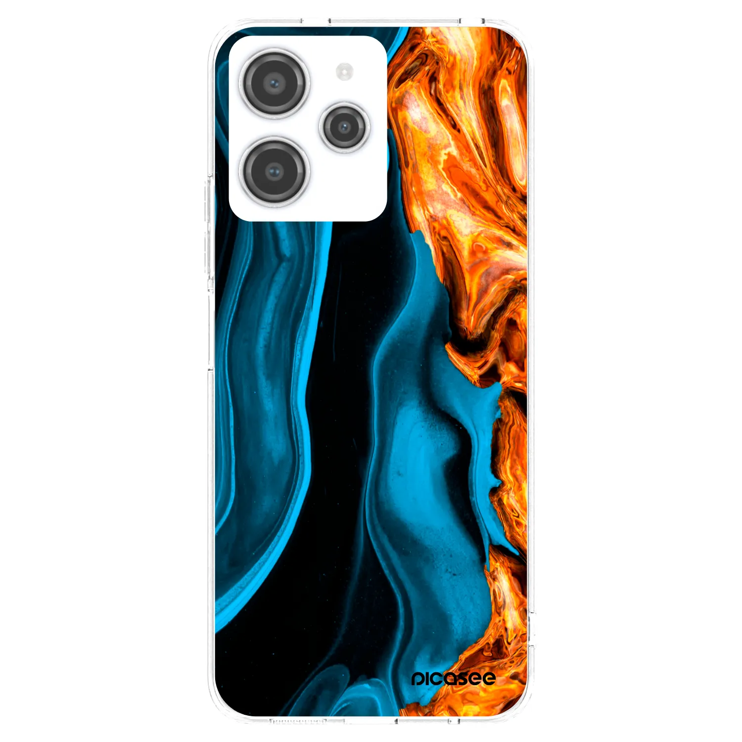 Picasee διαφανής θήκη σιλικόνης Xiaomi Redmi 12 4G - Gold blue