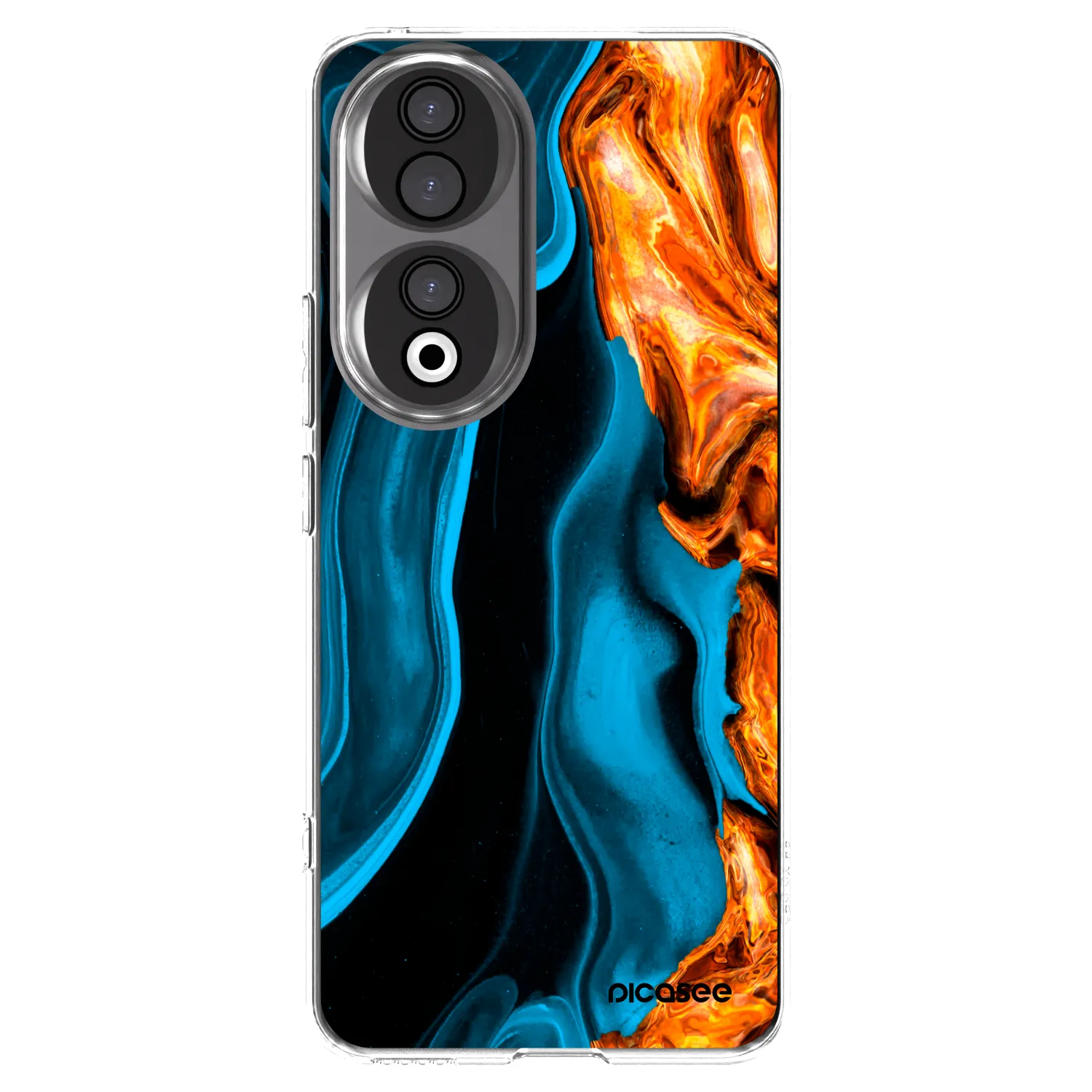 Picasee διαφανής θήκη σιλικόνης Honor 90 5G - Gold blue