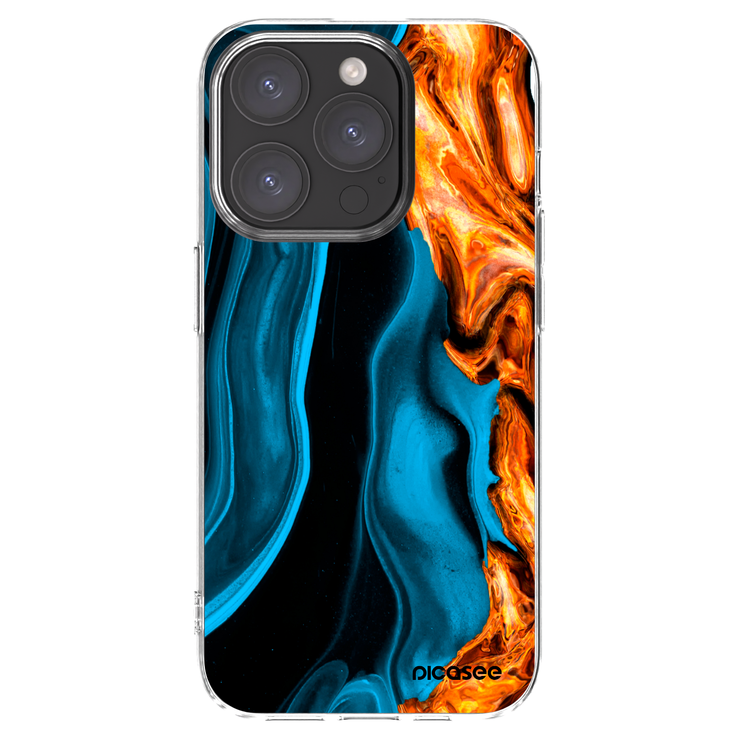 Picasee διαφανής θήκη σιλικόνης Apple iPhone 15 Pro - Gold blue