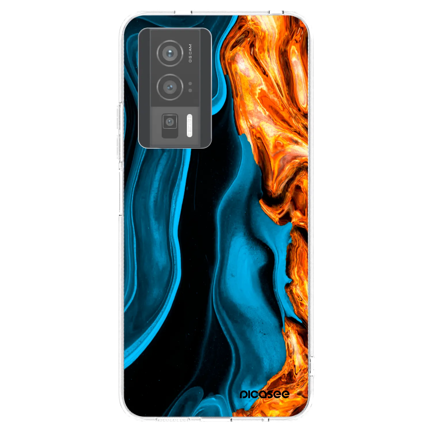 Picasee διαφανής θήκη σιλικόνης Xiaomi Poco F5 Pro 5G - Gold blue