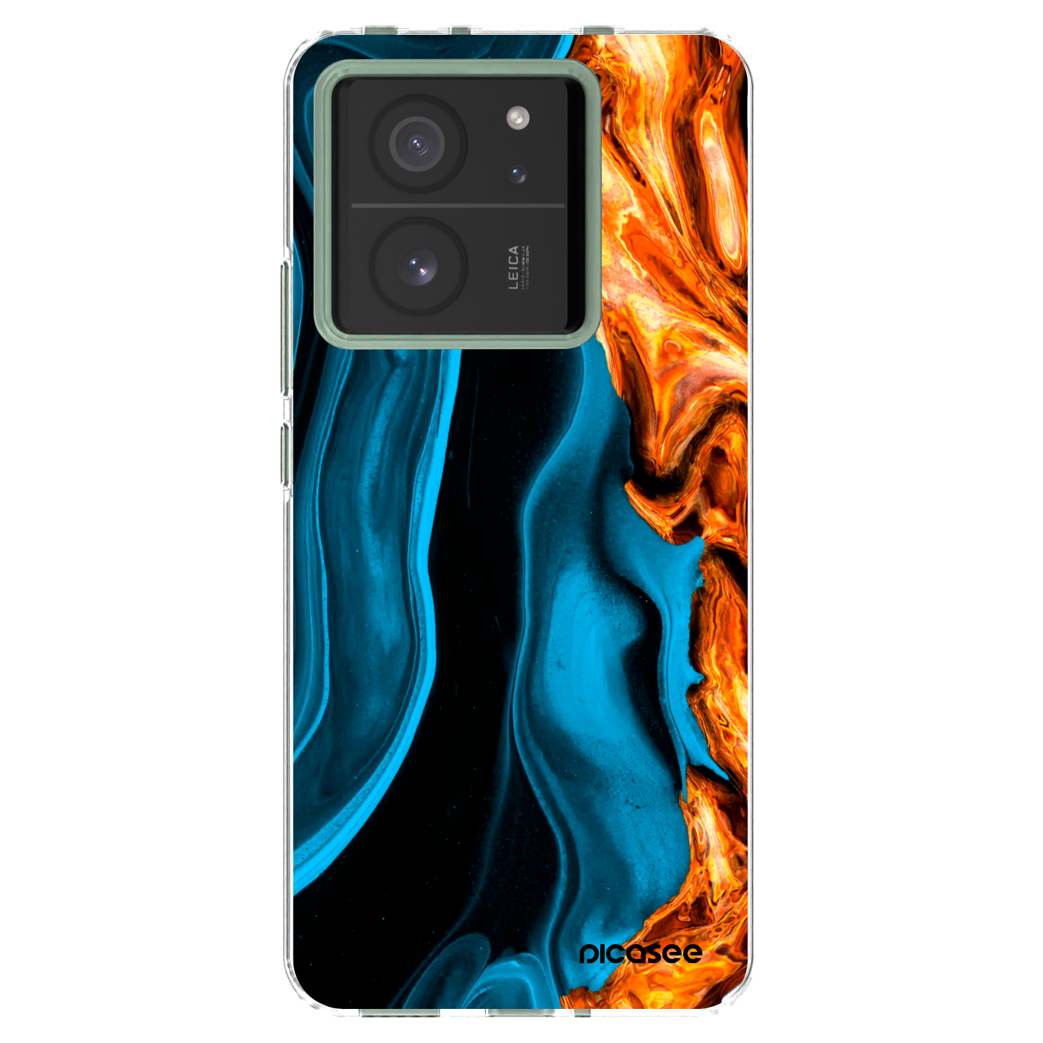 Picasee διαφανής θήκη σιλικόνης Xiaomi 13T - Gold blue