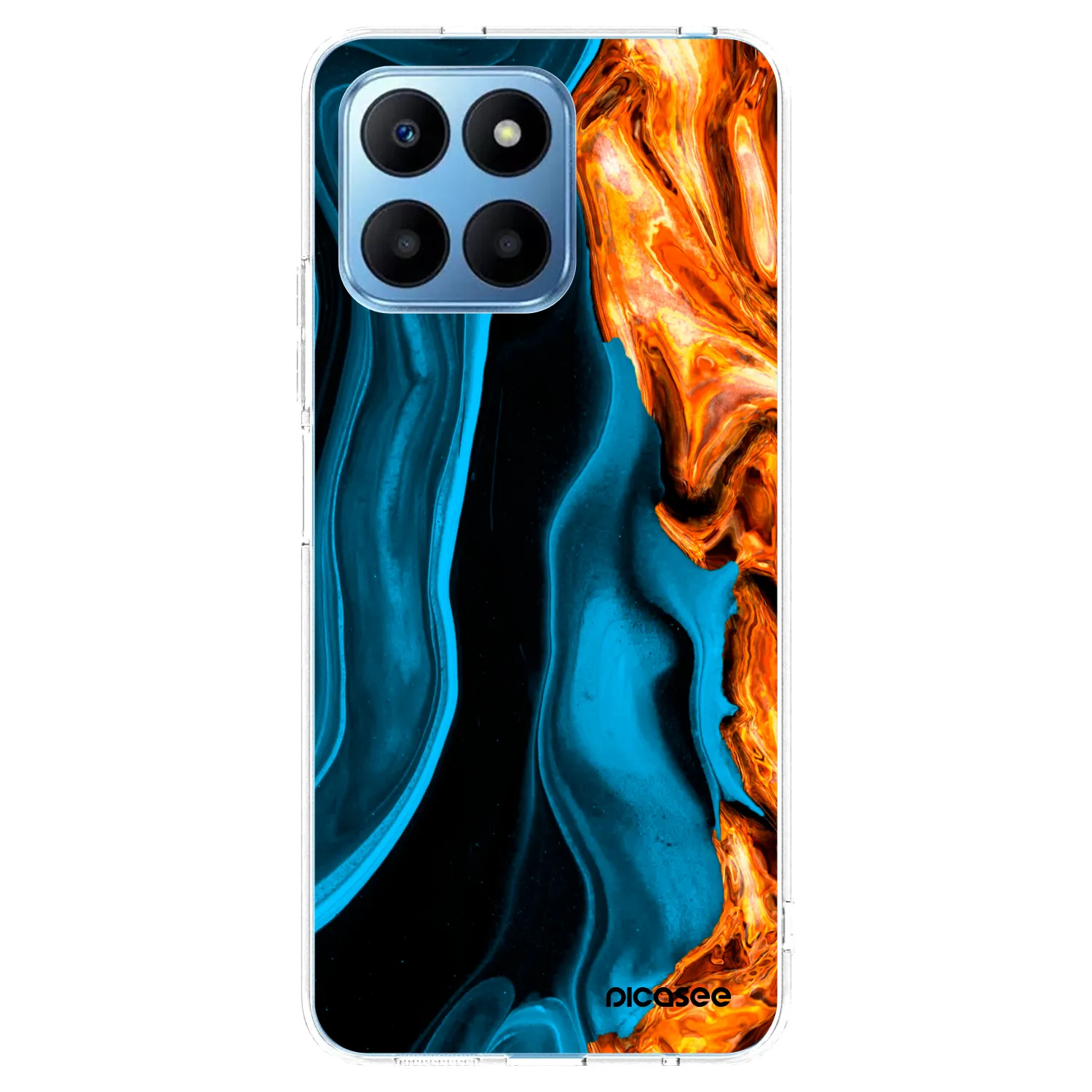 Picasee διαφανής θήκη σιλικόνης Honor 70 Lite - Gold blue
