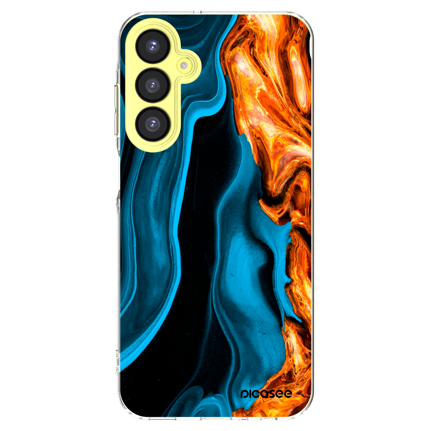 Picasee διαφανής θήκη σιλικόνης Samsung Galaxy A25 A256B 5G - Gold blue
