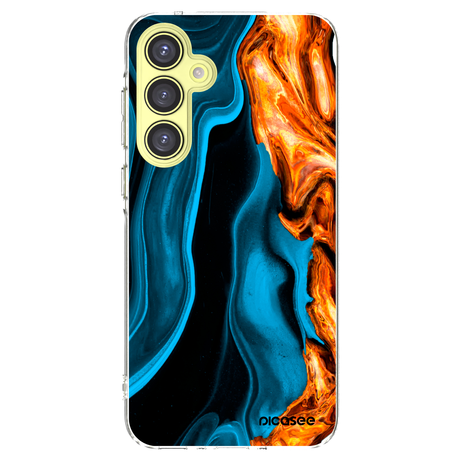 Picasee διαφανής θήκη σιλικόνης Samsung Galaxy A35 5G A356B - Gold blue