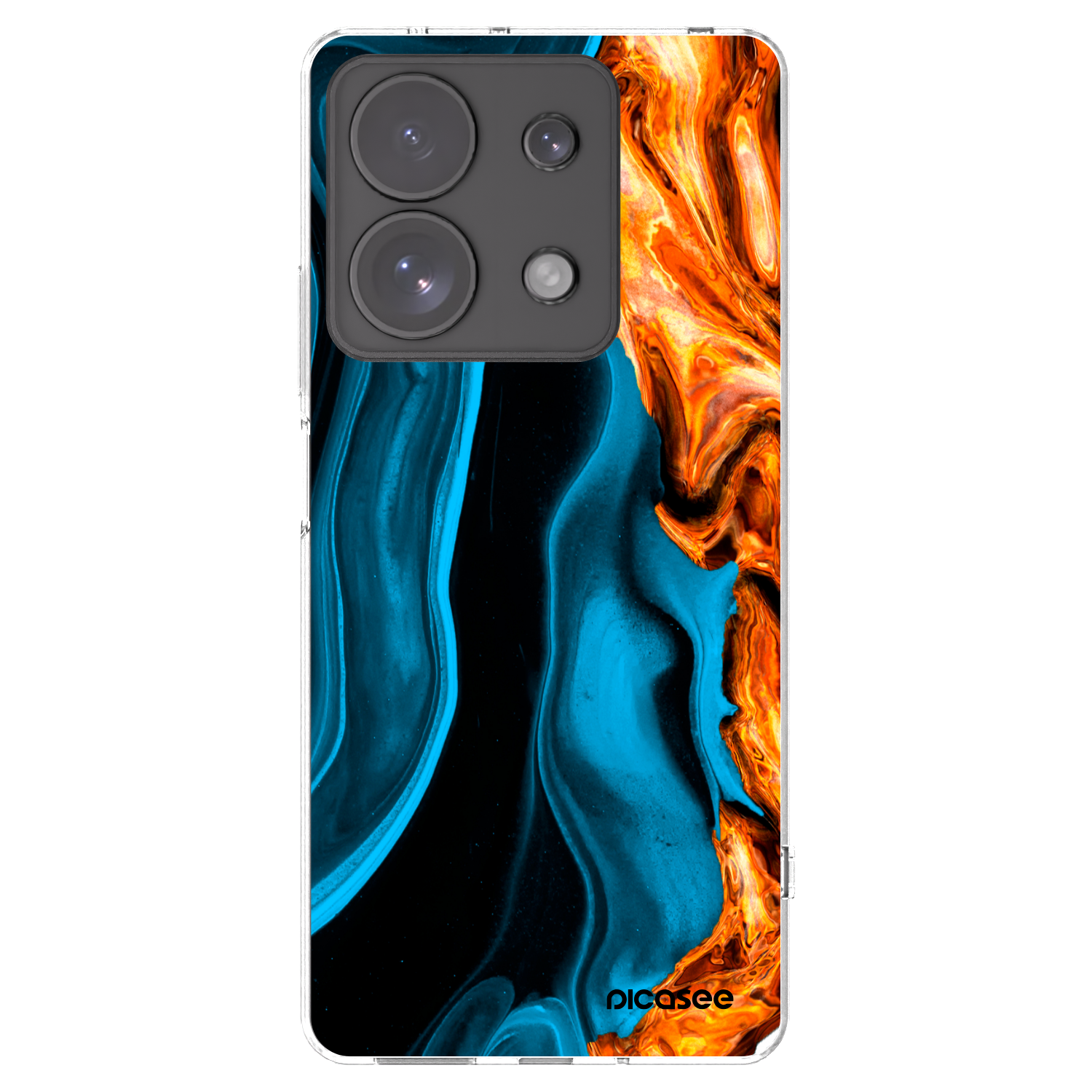 Picasee διαφανής θήκη σιλικόνης Xiaomi Redmi Note 13 Pro 4G - Gold blue