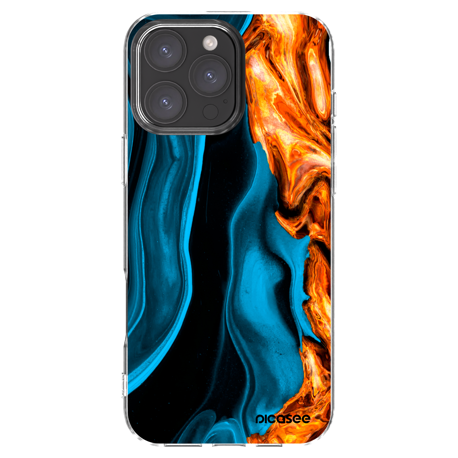 Picasee διαφανής θήκη σιλικόνης Apple iPhone 16 Pro Max - Gold blue