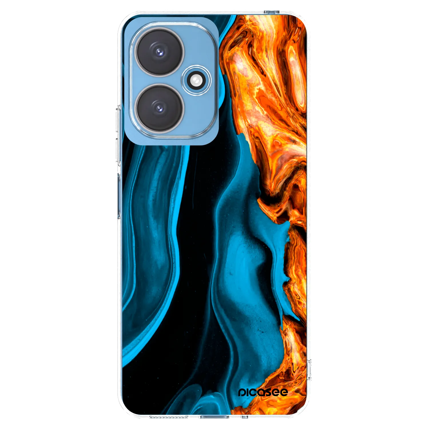 Picasee διαφανής θήκη σιλικόνης Xiaomi Redmi 13C 5G - Gold blue