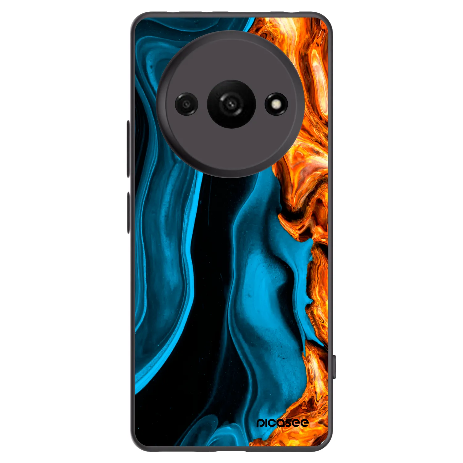 Picasee Μαύρη θήκη σιλικόνης για Xiaomi Redmi A3 - Gold blue