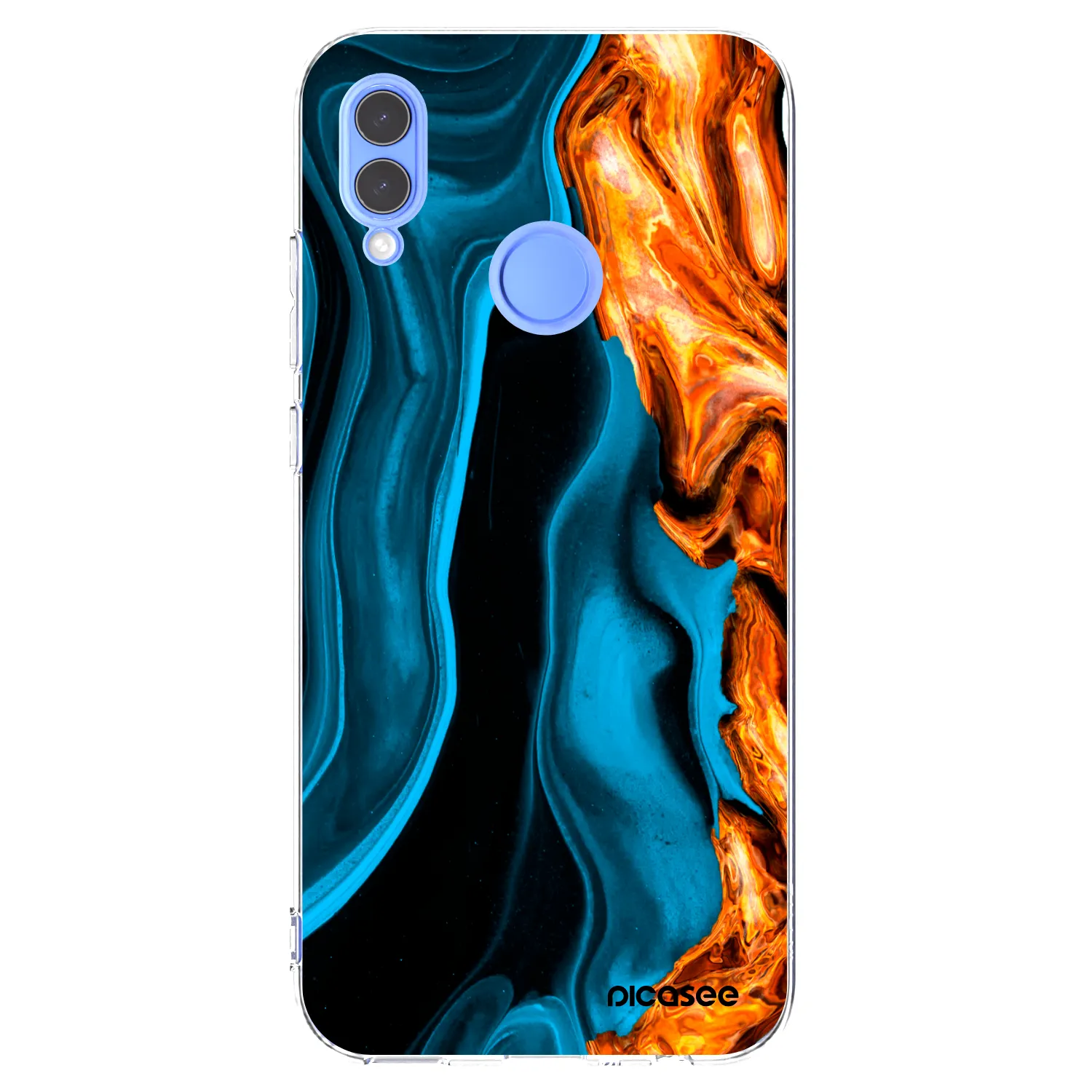 Picasee διαφανής θήκη σιλικόνης Huawei P Smart 2019 - Gold blue