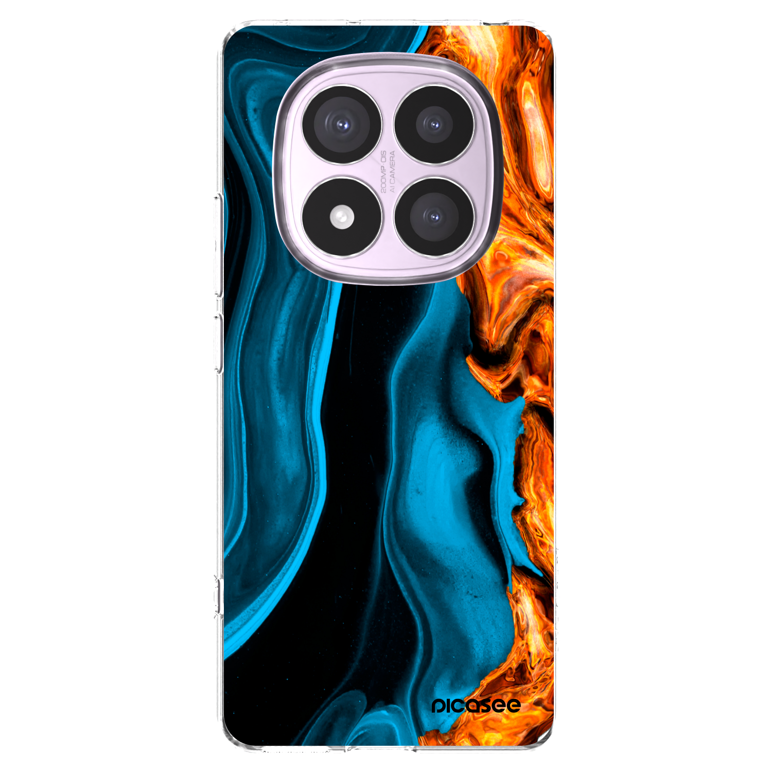 Picasee διαφανής θήκη σιλικόνης Xiaomi Redmi Note 14 Pro 5G - Gold blue