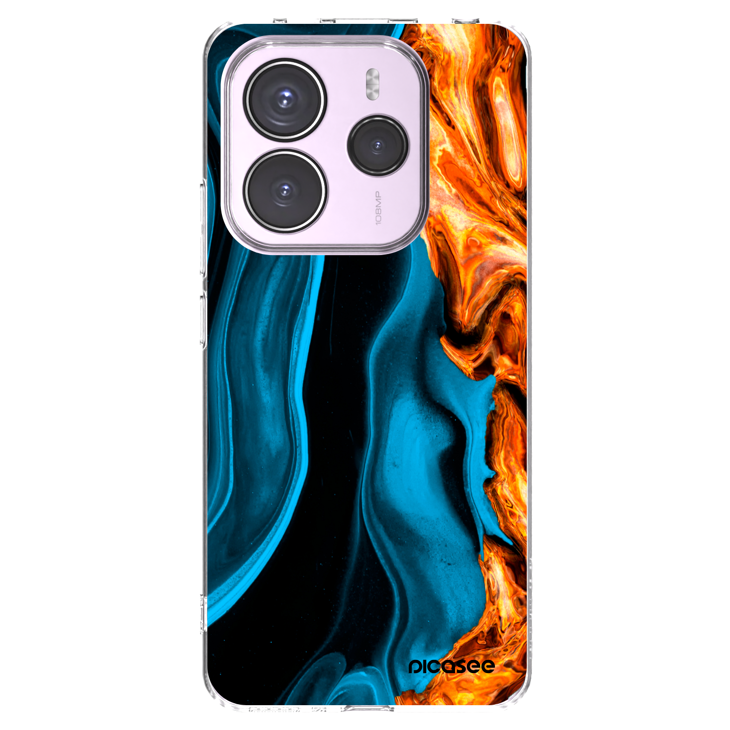 Picasee διαφανής θήκη σιλικόνης Xiaomi Redmi Note 14 5G - Gold blue