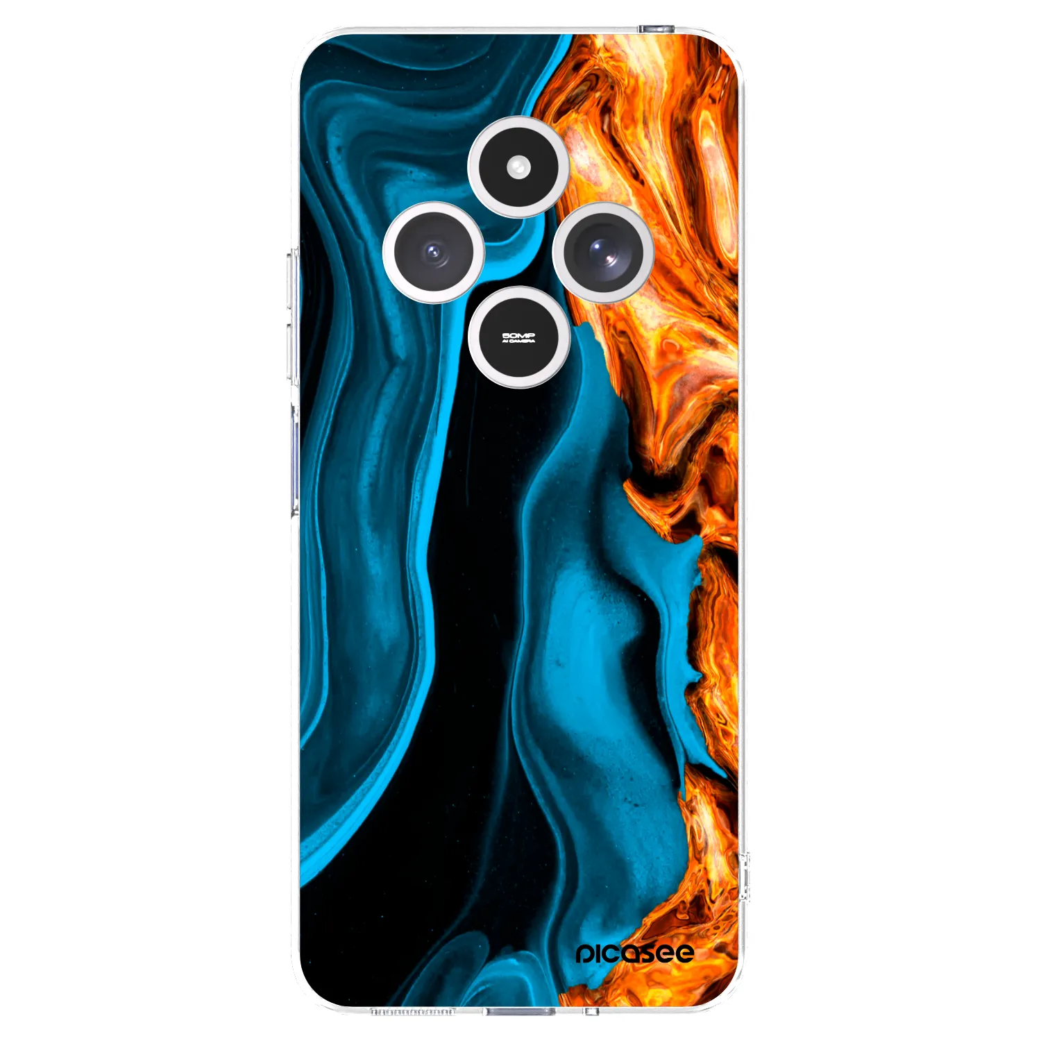 Picasee διαφανής θήκη σιλικόνης Xiaomi Redmi 14C - Gold blue