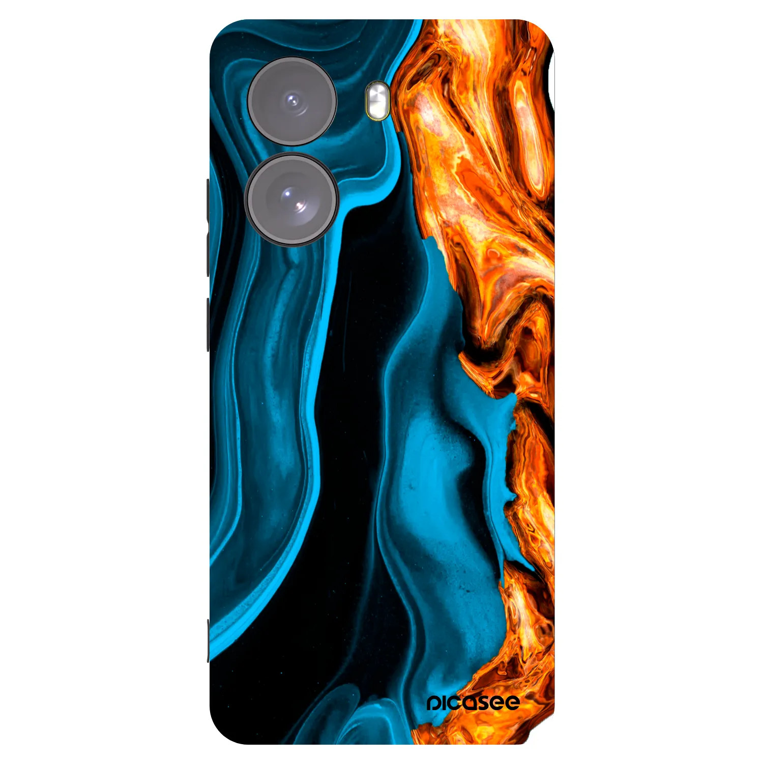 Picasee Μαύρη θήκη σιλικόνης για Xiaomi Poco X7 - Gold blue