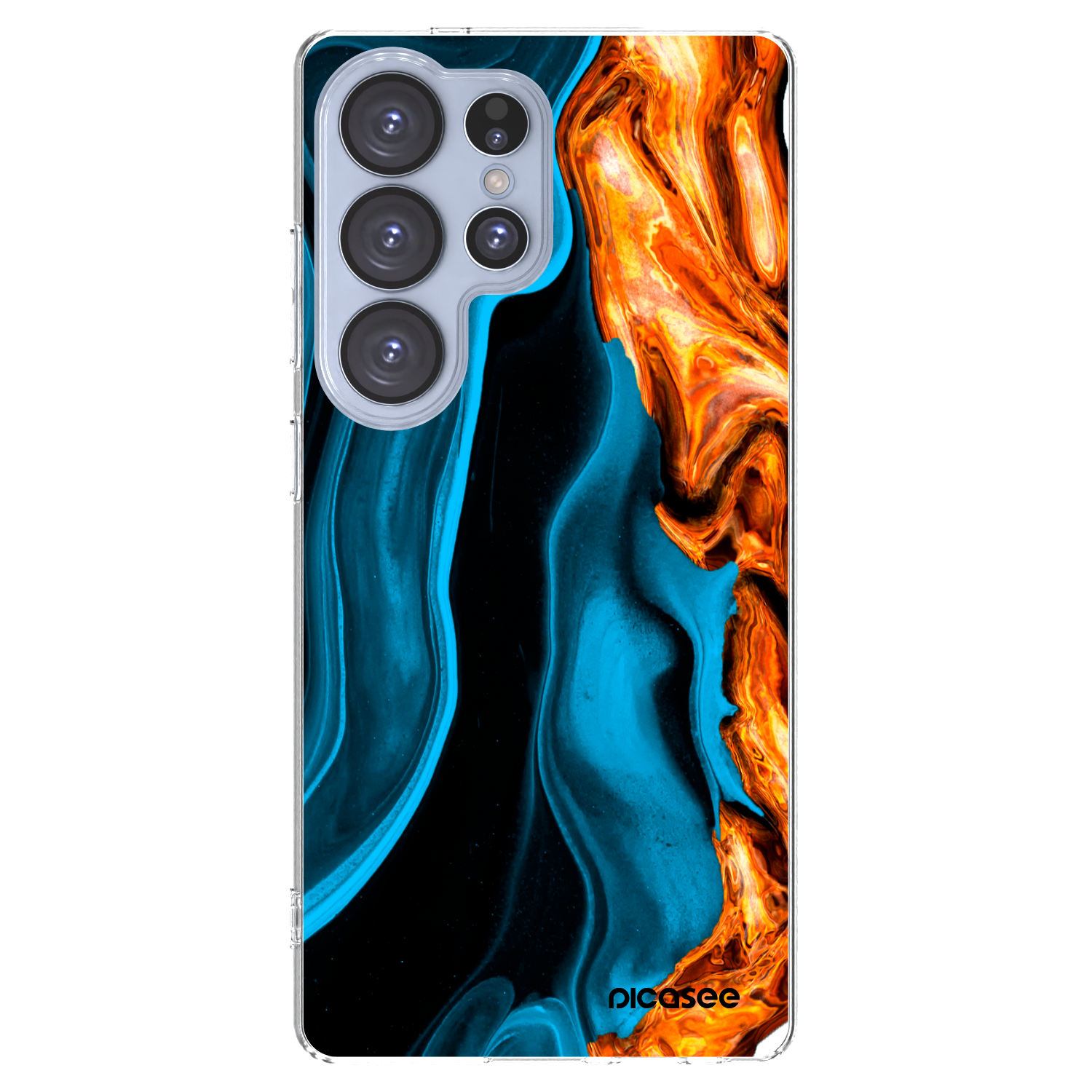 Picasee διαφανής θήκη σιλικόνης Samsung Galaxy S25 Ultra 5G - Gold blue