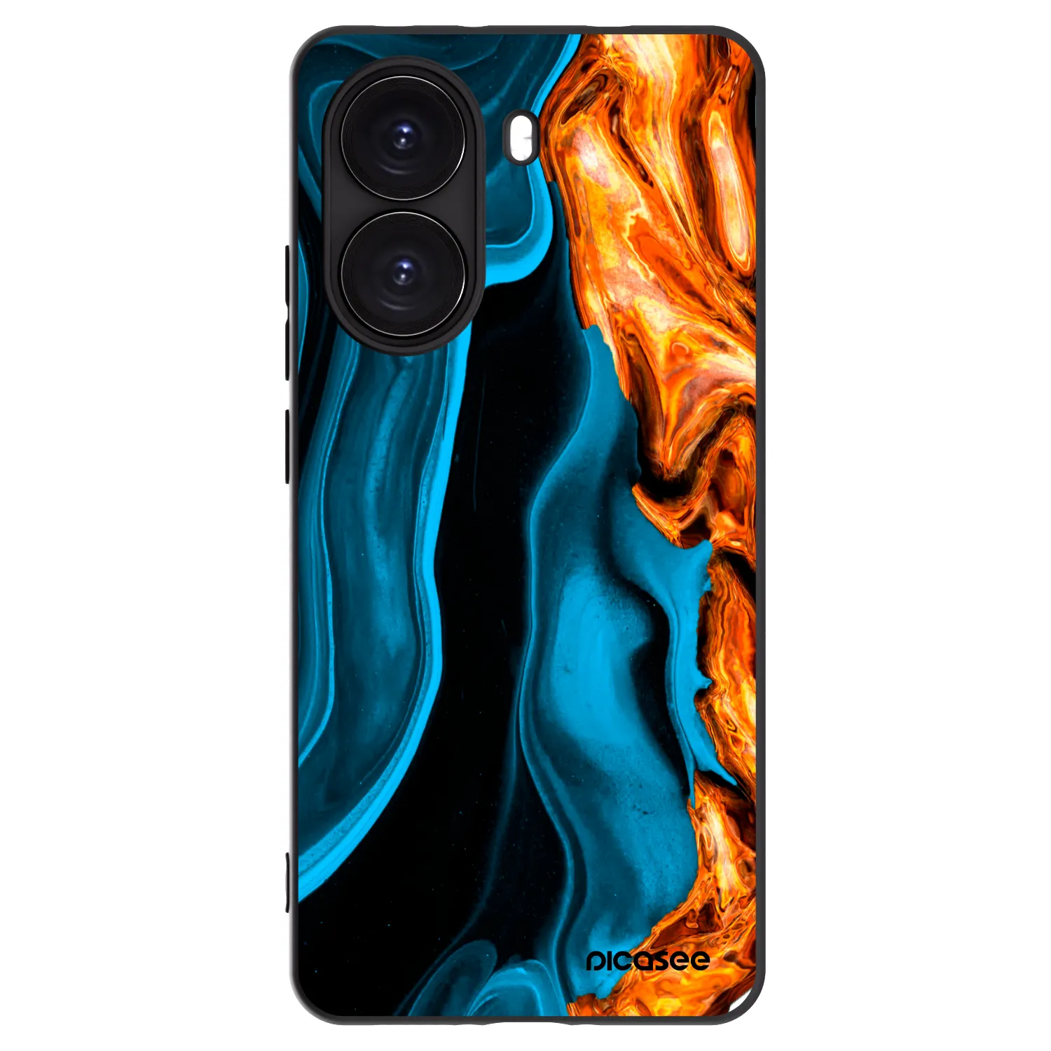Picasee Μαύρη θήκη σιλικόνης για Xiaomi Poco X7 Pro 5G - Gold blue