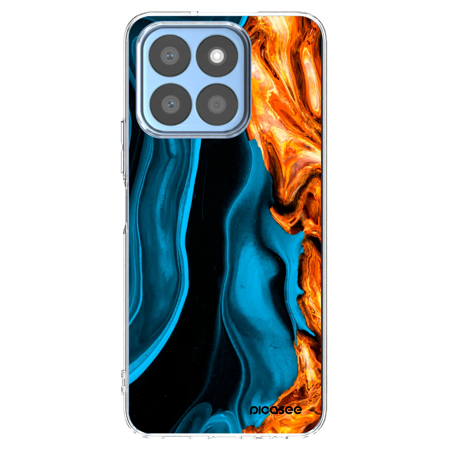 Picasee διαφανής θήκη σιλικόνης Honor X8c - Gold blue