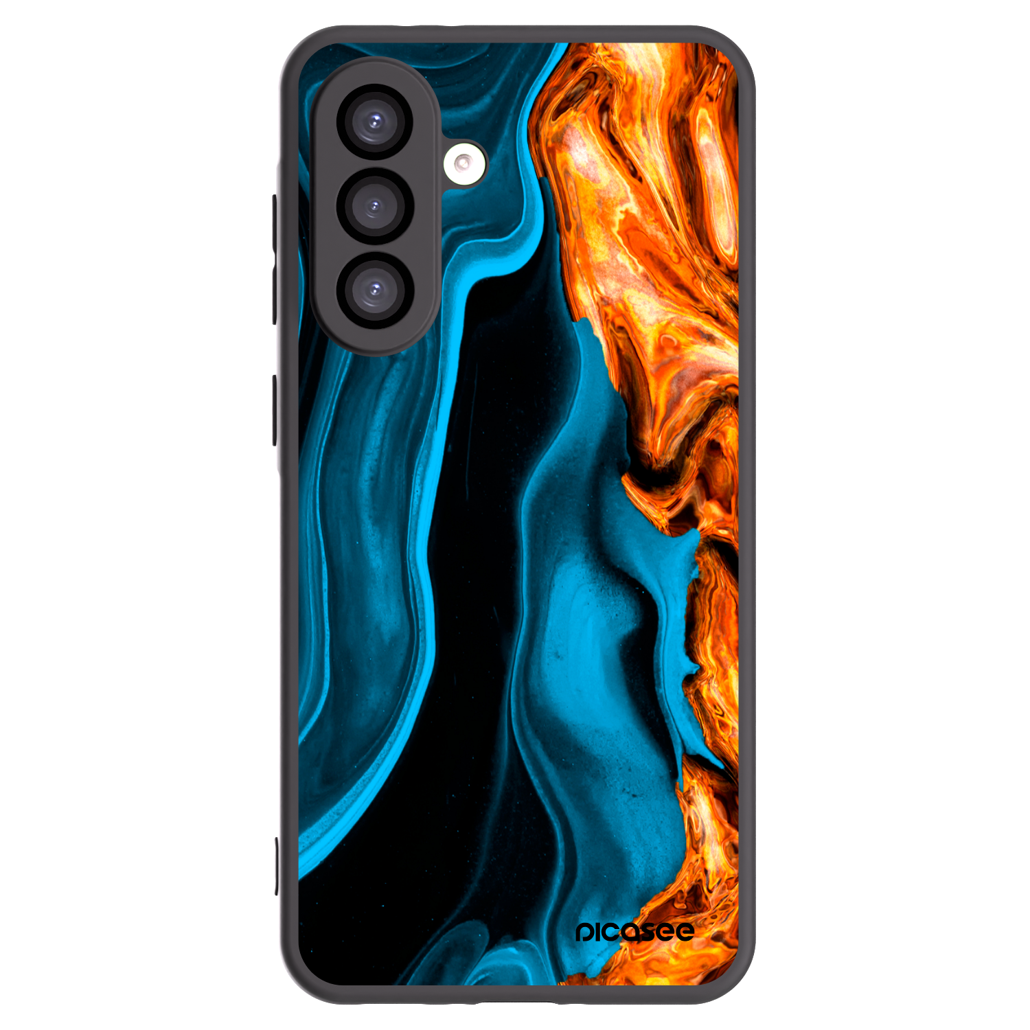 Picasee Μαύρη θήκη σιλικόνης για Samsung Galaxy A26 5G A266B - Gold blue