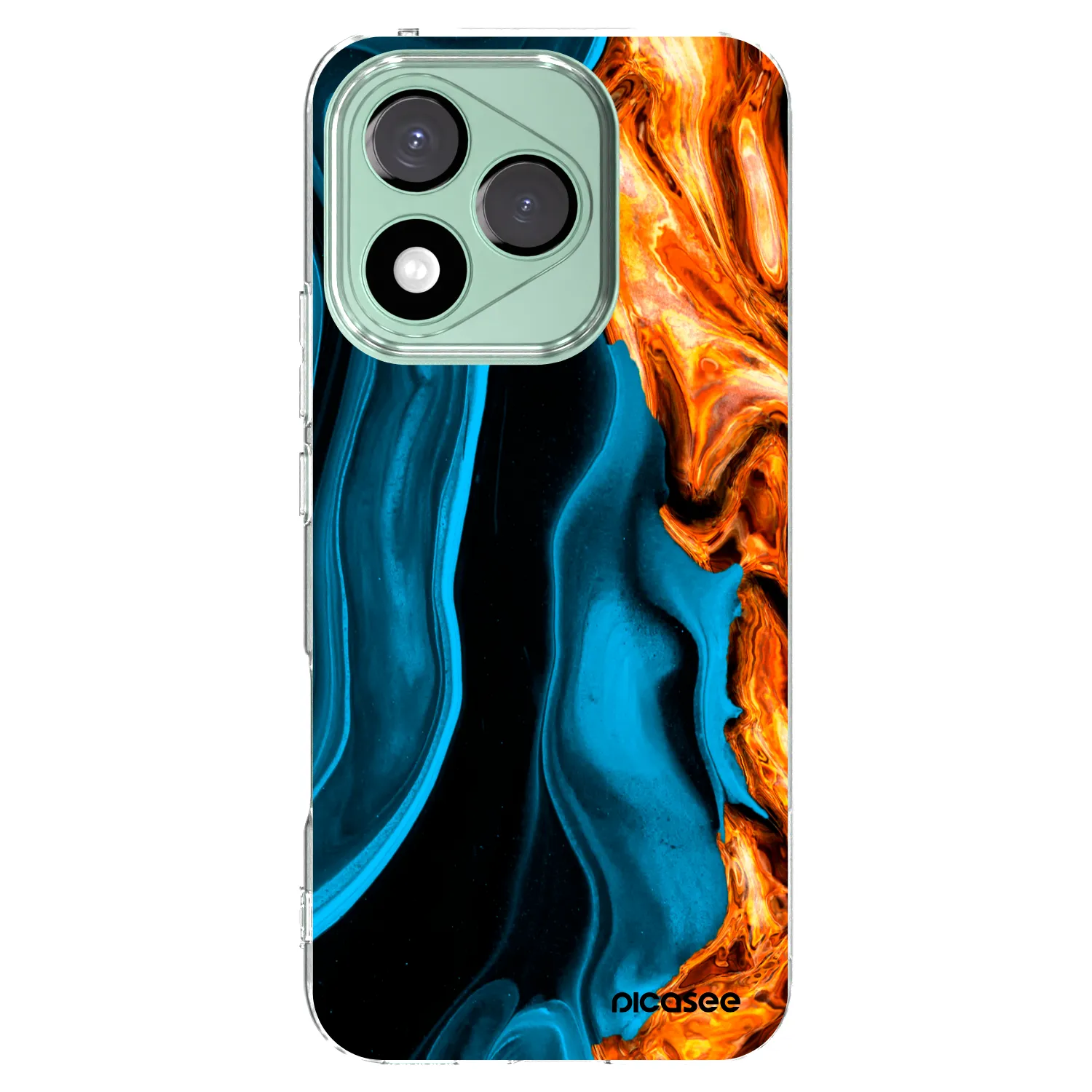 Picasee διαφανής θήκη σιλικόνης Honor 400 Lite 5G - Gold blue