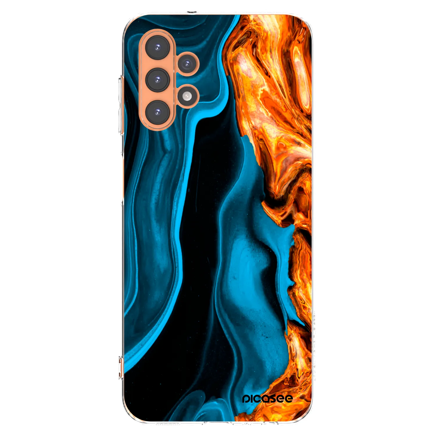 Picasee διαφανής θήκη σιλικόνης Samsung Galaxy A13 5G - Gold blue