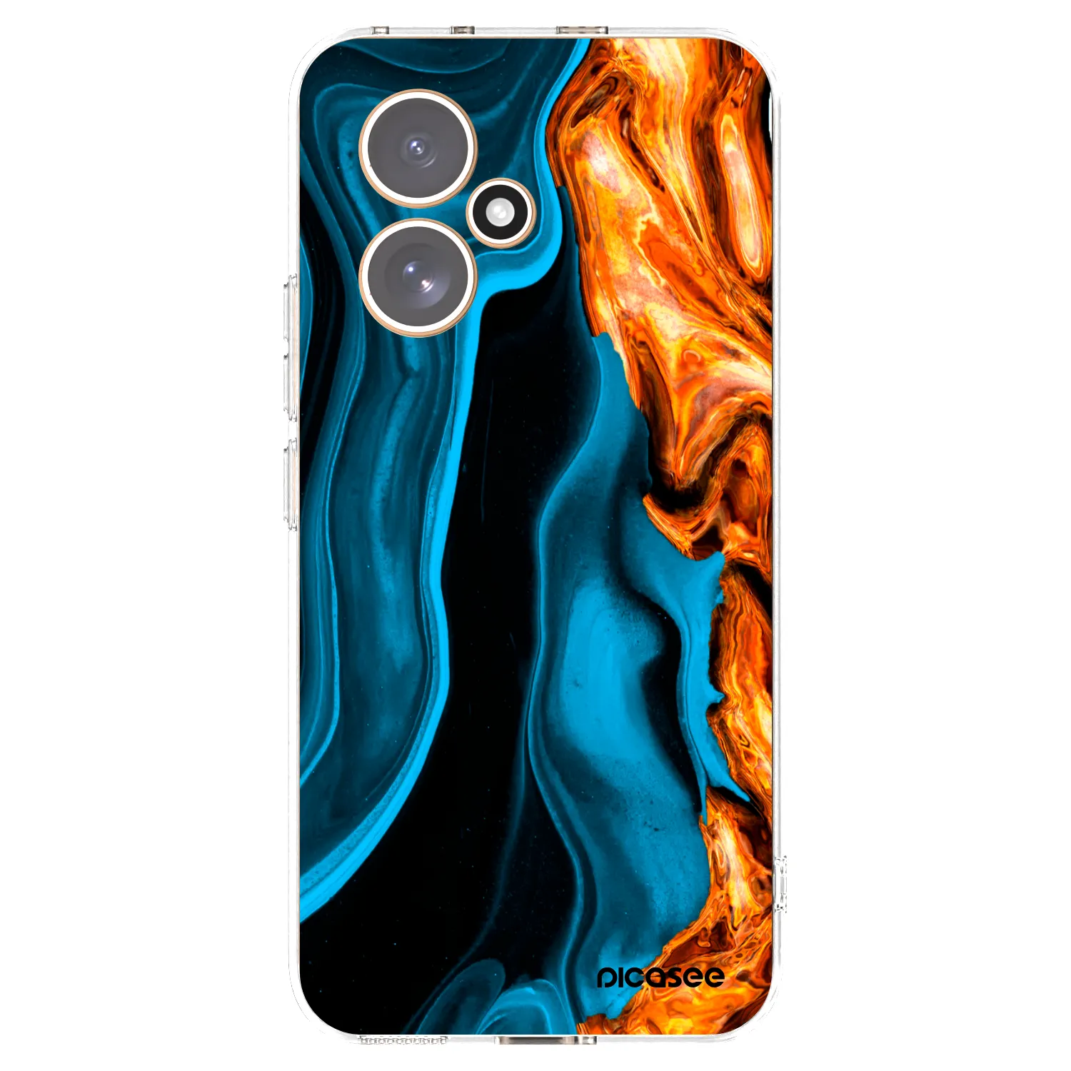 Picasee διαφανής θήκη σιλικόνης Honor 400 5G - Gold blue