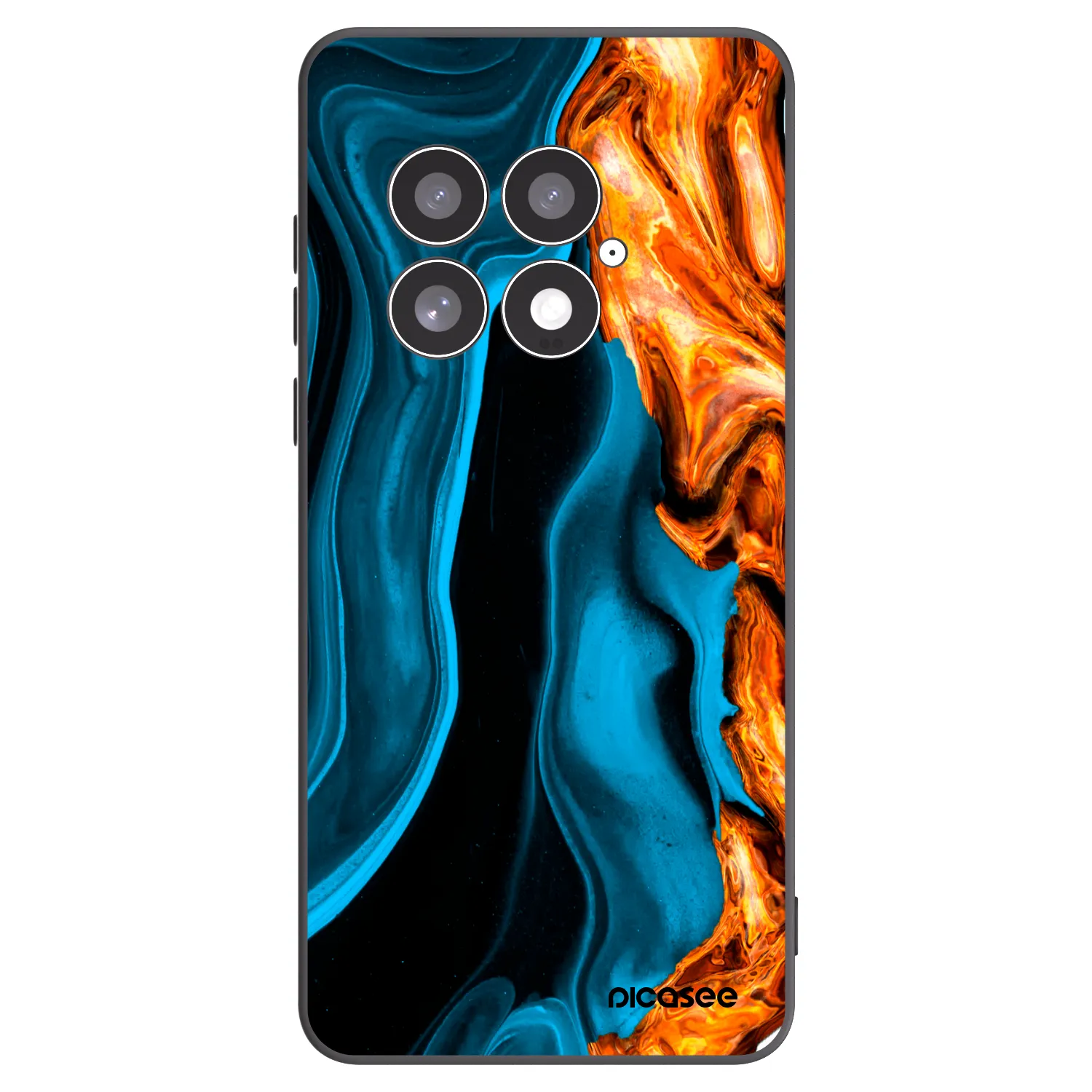 Picasee Μαύρη θήκη σιλικόνης για OnePlus 13 5G - Gold blue