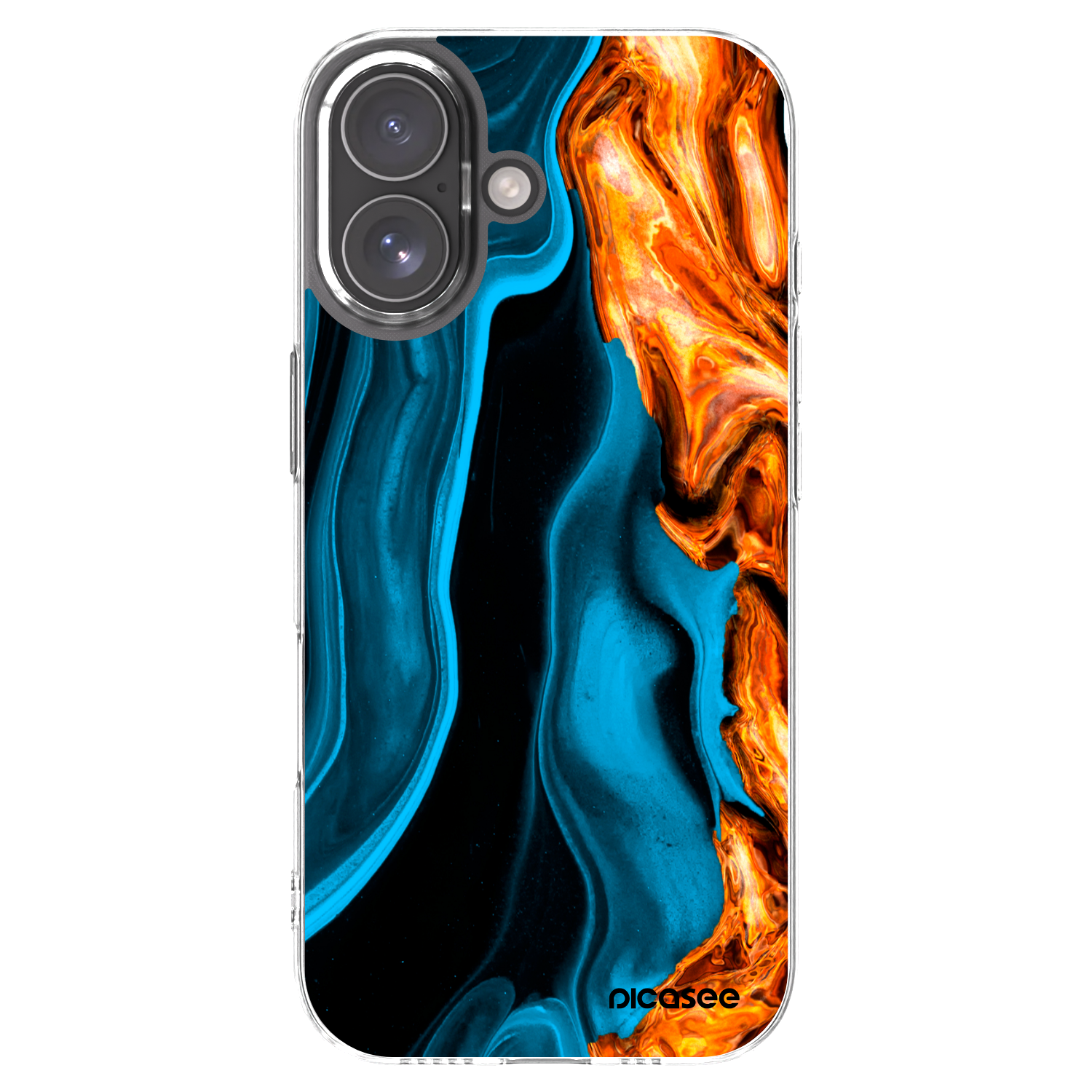 Picasee διαφανής θήκη σιλικόνης Apple iPhone 17 - Gold blue