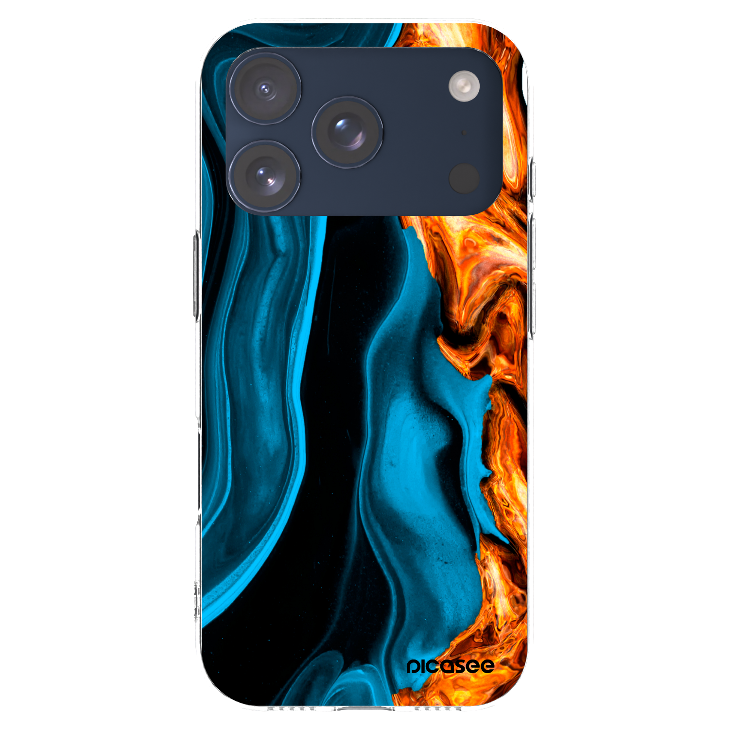 Picasee διαφανής θήκη σιλικόνης Apple iPhone 17 Pro - Gold blue