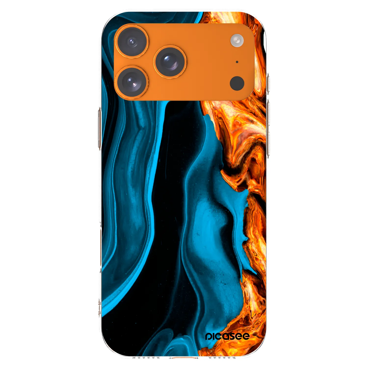 Picasee διαφανής θήκη σιλικόνης Apple iPhone 17 Pro Max - Gold blue