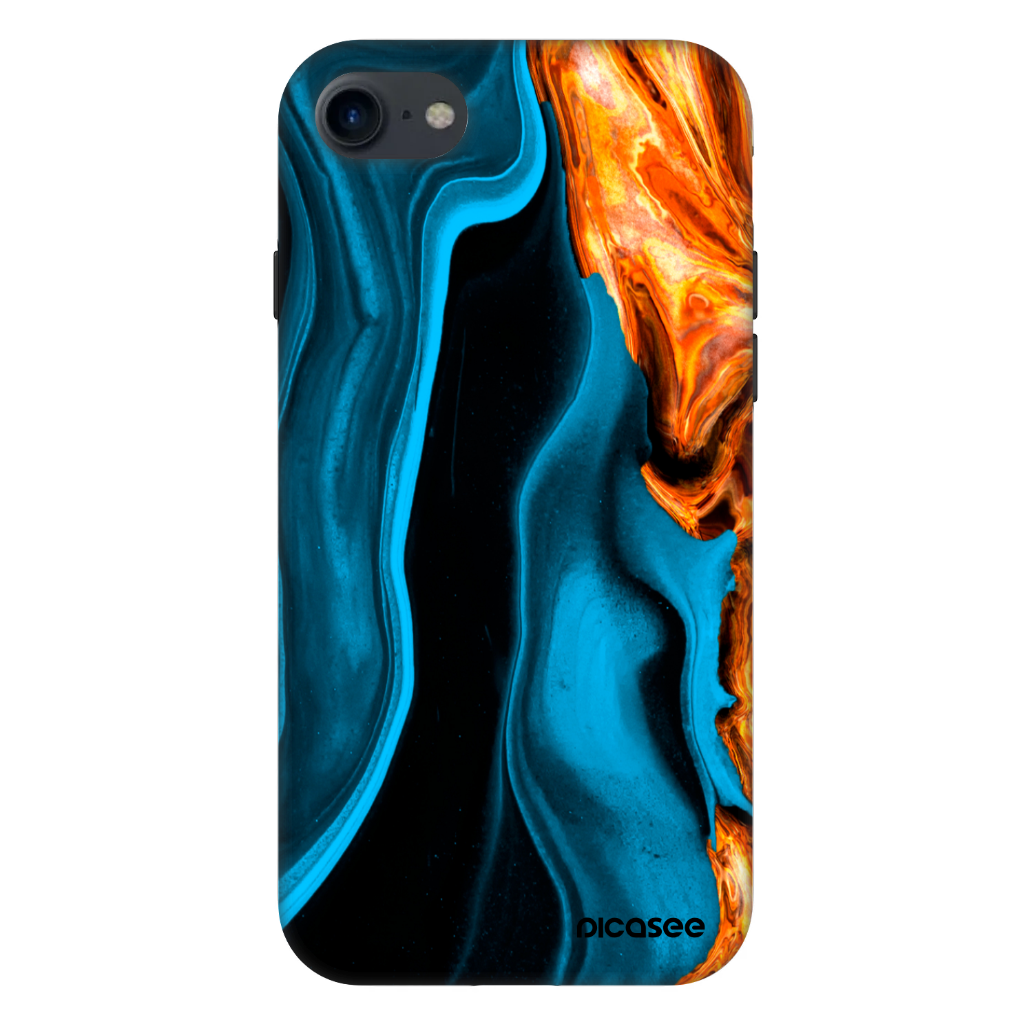 Picasee Fashion Case για Apple iPhone SE 2020 - Gold blue