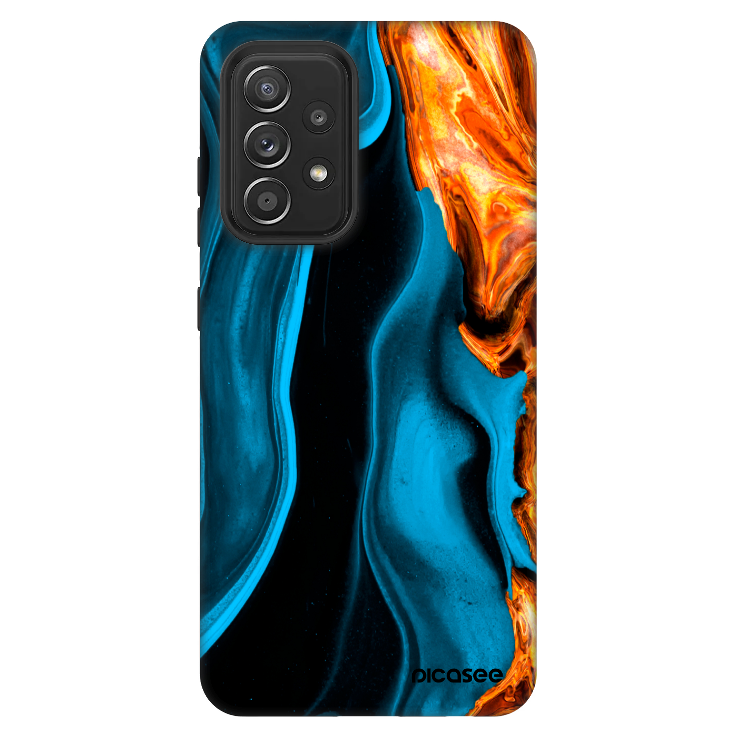 Picasee Fashion Case για Samsung Galaxy A52 5G A525F - Gold blue
