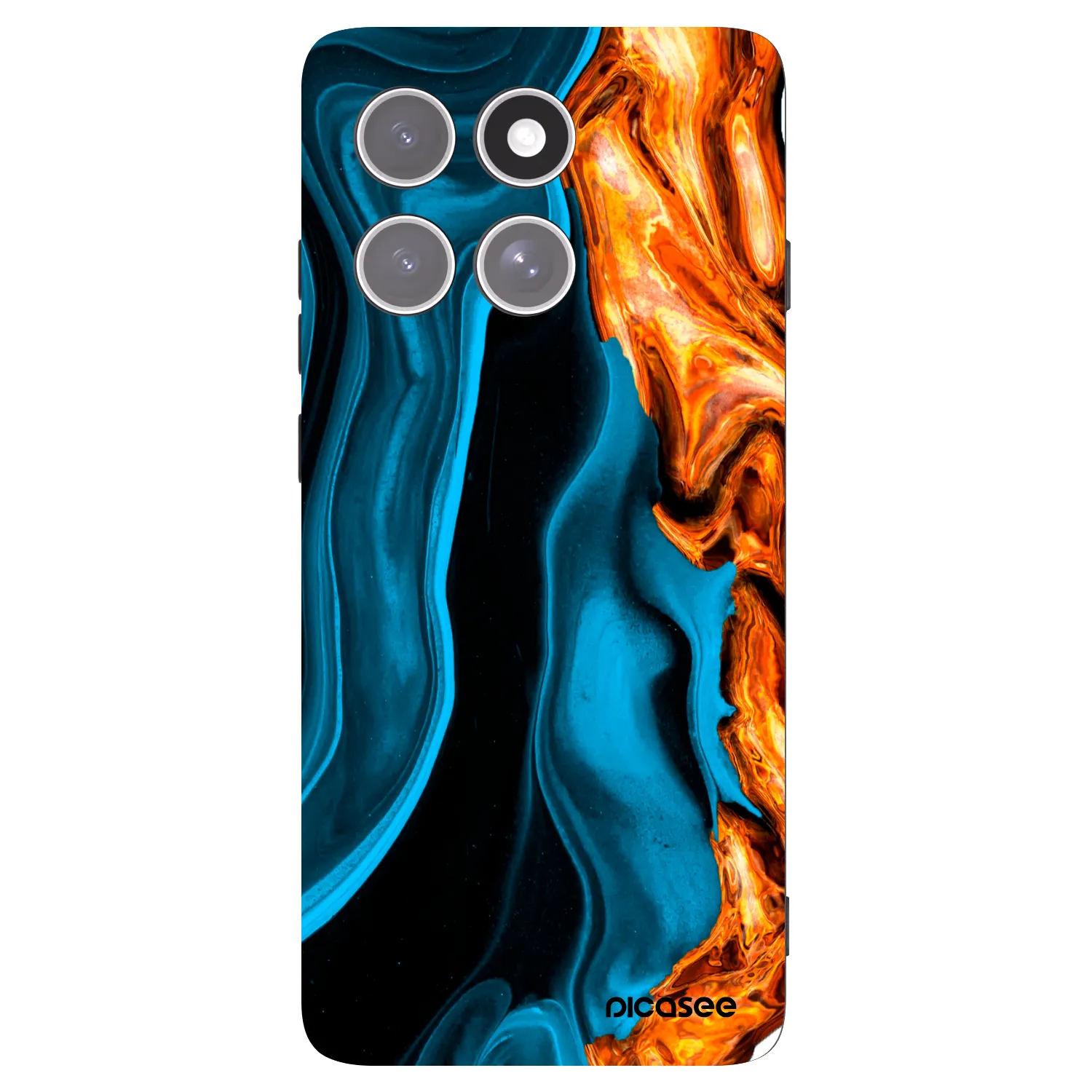 Picasee Μαύρη θήκη σιλικόνης για Motorola Edge 60 Pro - Gold blue