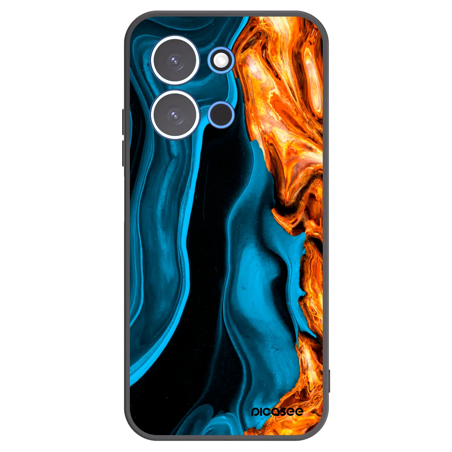 Picasee Μαύρη θήκη σιλικόνης για Xiaomi Redmi 15C 4G - Gold blue