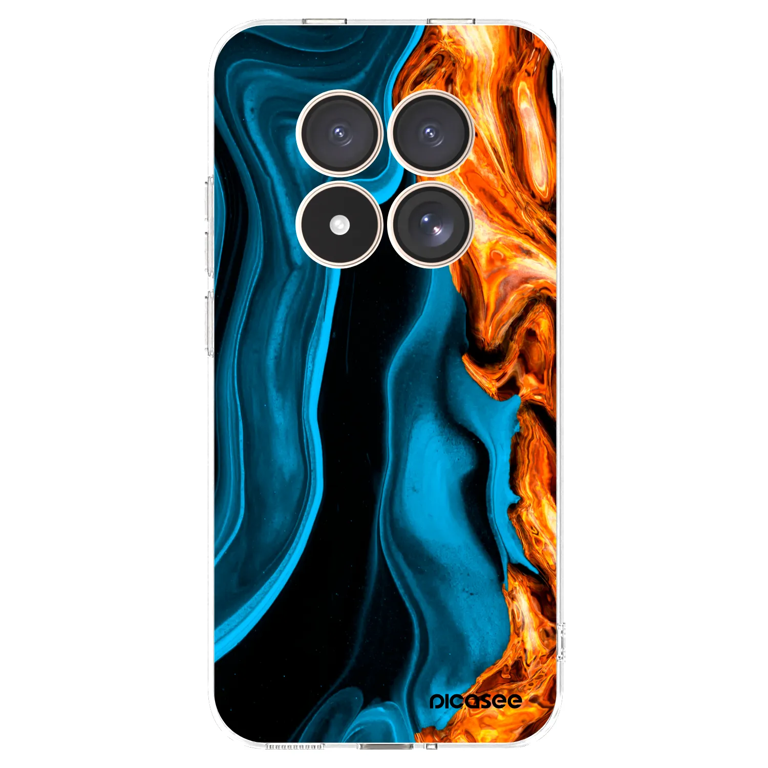 Picasee διαφανής θήκη σιλικόνης Xiaomi Redmi Note 15 Pro 4G - Gold blue