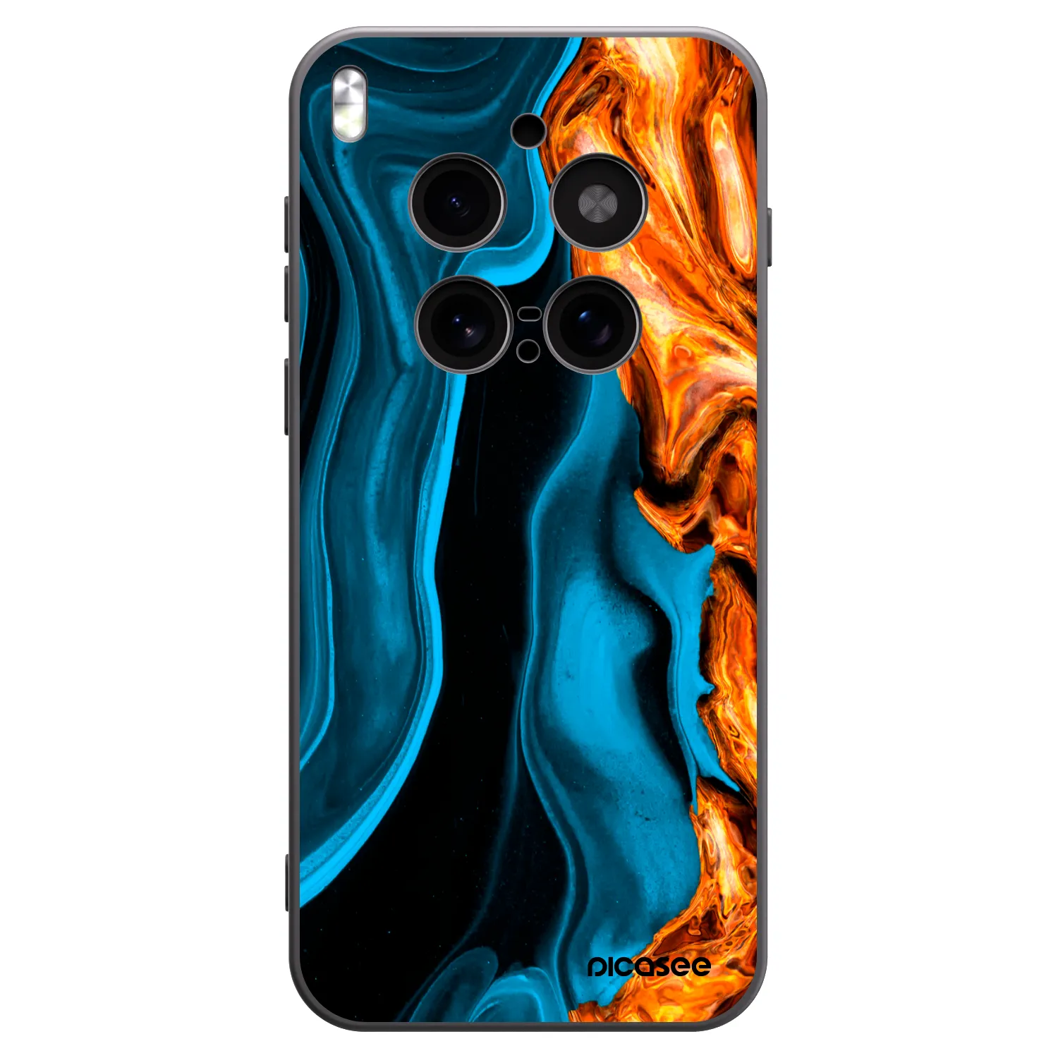 Picasee Μαύρη θήκη σιλικόνης για Vivo X300 Pro - Gold blue