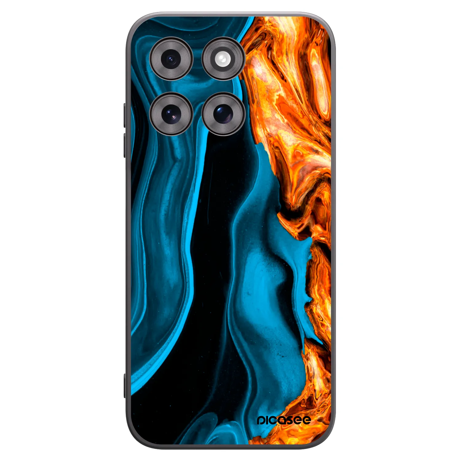 Picasee Μαύρη θήκη σιλικόνης για Motorola Moto G77 - Gold blue