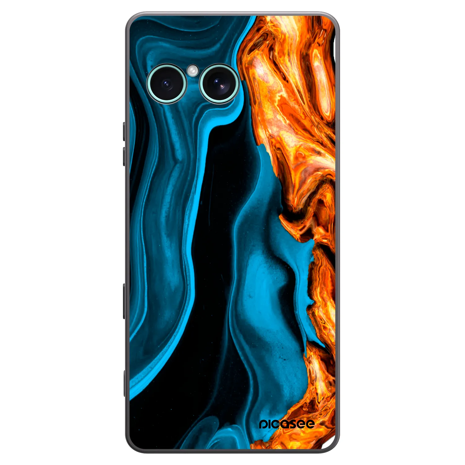 Picasee Μαύρη θήκη σιλικόνης για Sony Xperia 10 VII - Gold blue