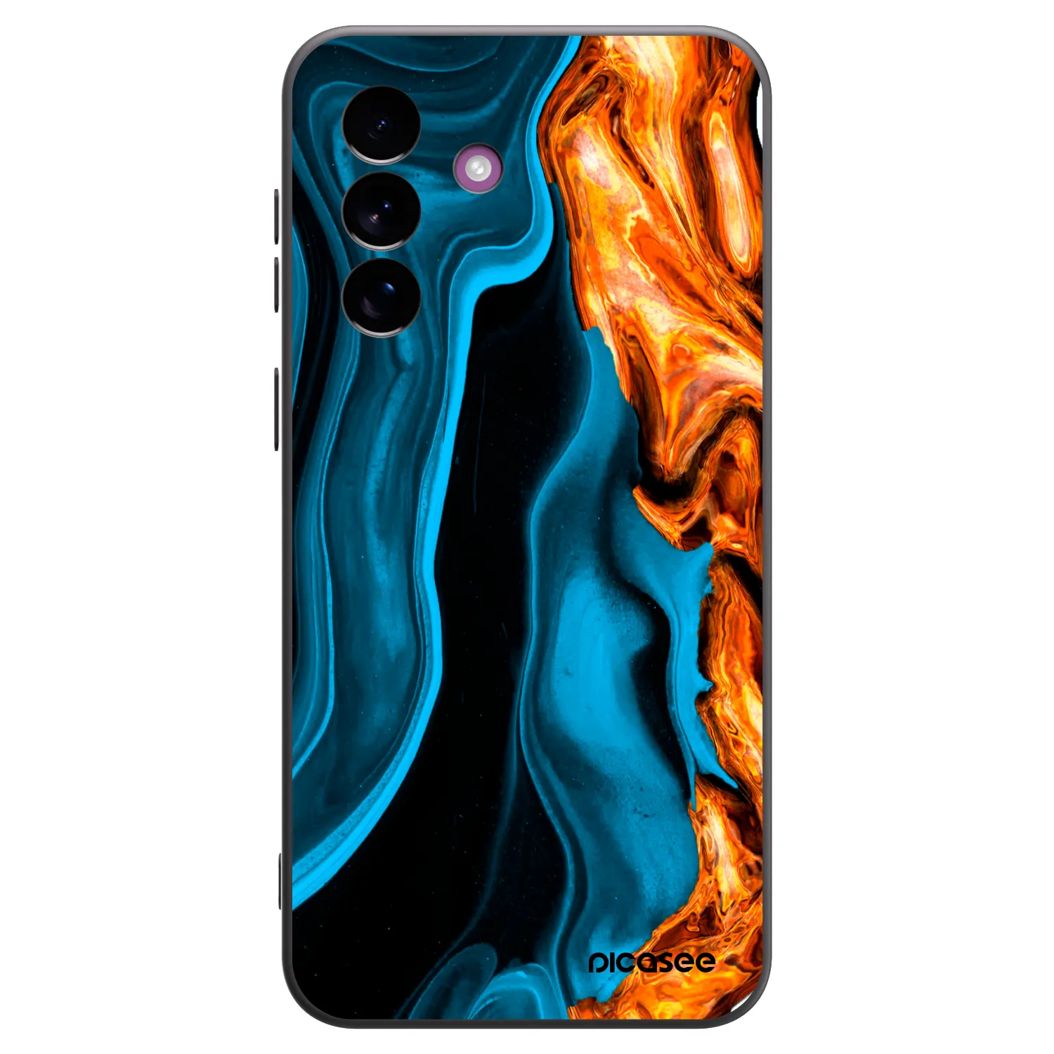 Picasee Μαύρη θήκη σιλικόνης για Samsung Galaxy A37 - Gold blue