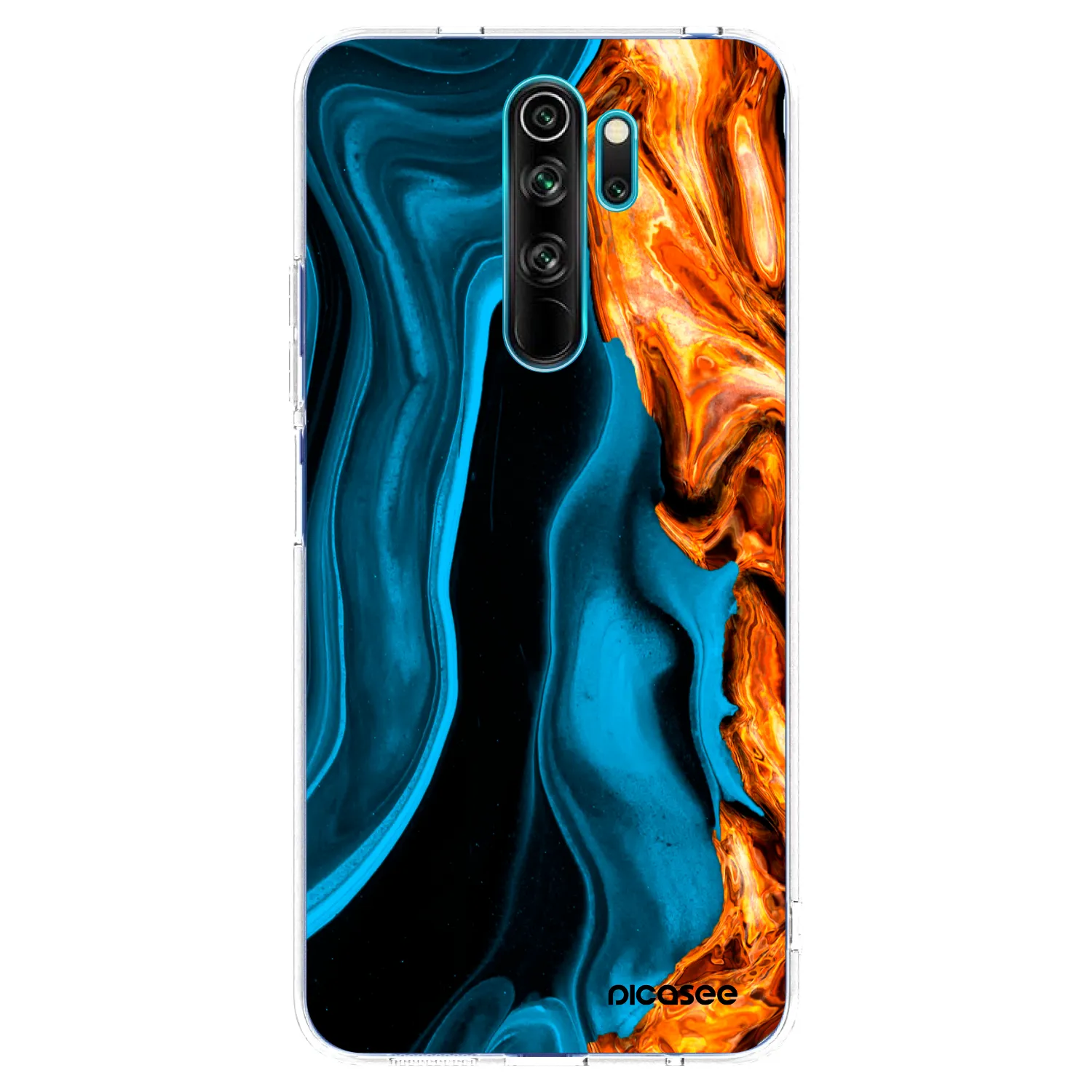 Picasee διαφανής θήκη σιλικόνης Xiaomi Redmi Note 8 Pro - Gold blue