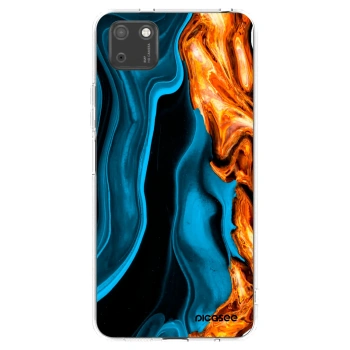 Picasee διαφανής θήκη σιλικόνης Huawei Y5P - Gold blue