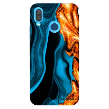 Picasee διαφανής θήκη σιλικόνης Huawei P20 Lite - Gold blue