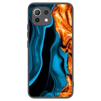 Picasee Μαύρη θήκη σιλικόνης για Xiaomi Mi 11 Lite - Gold blue